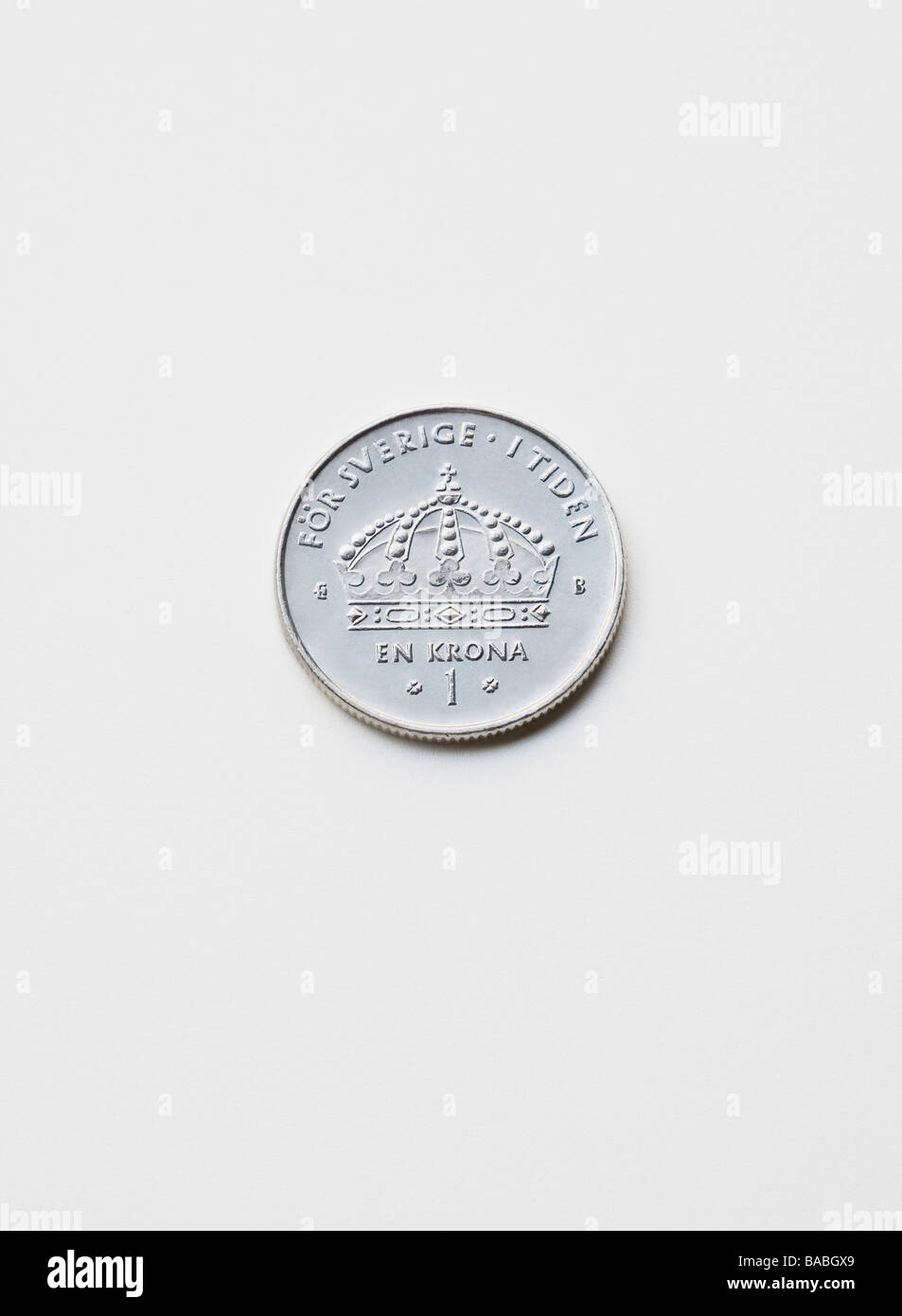 Eine schwedische Krone Stockfoto