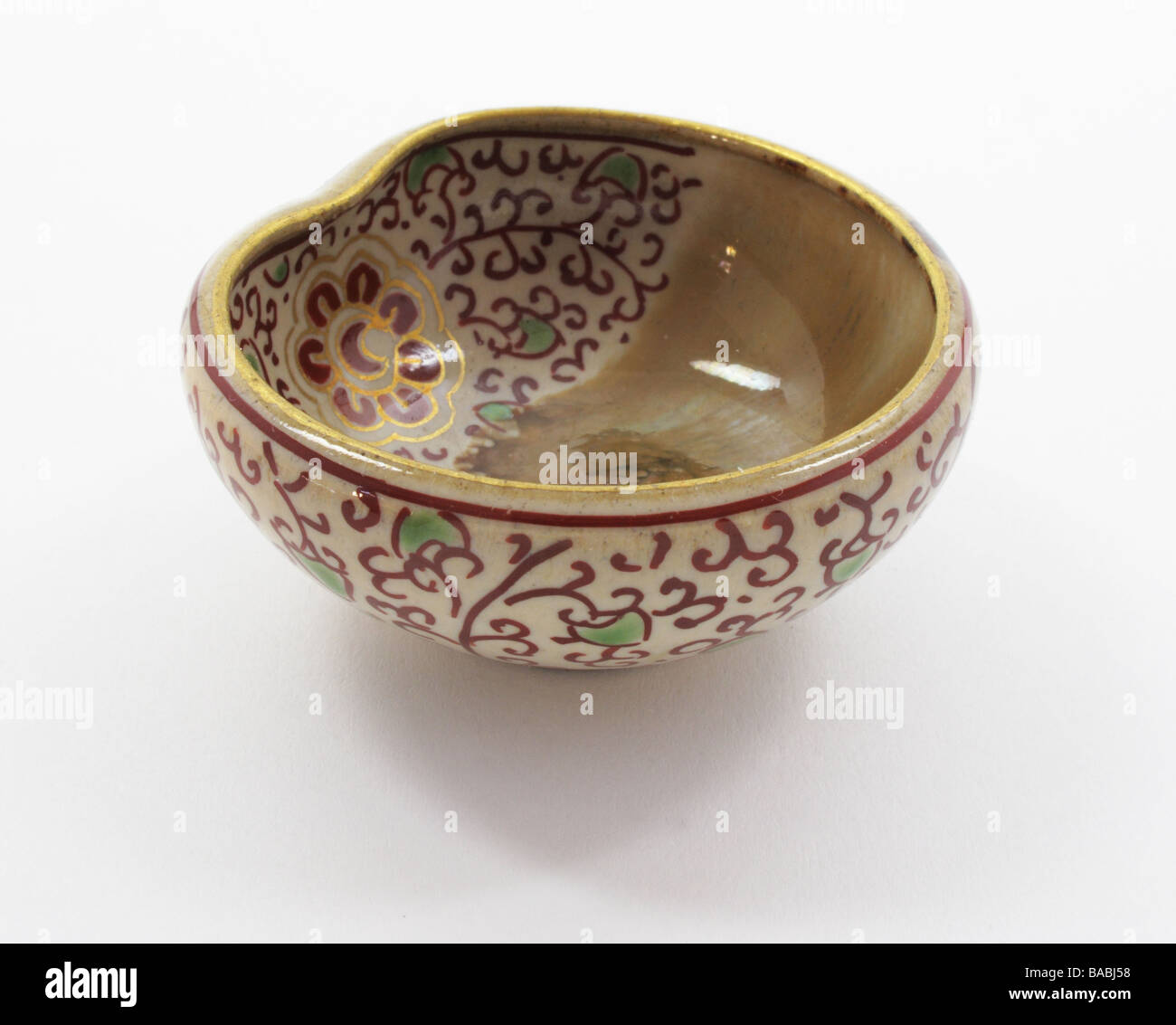 Antike japanische Keramik Willen Porzellantasse um 1900 Stockfoto