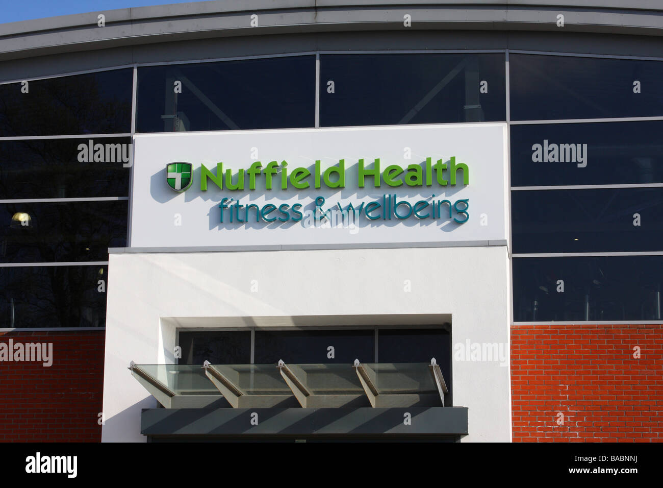 Ein Nuffield, Fitness & Wohlbefinden Gesundheitszentrum in einer Stadt, U.K. Stockfoto