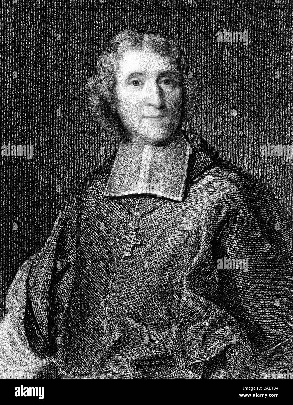 Fenelon, Francois de, 6.8.1651 - 7.1.1715, französischer Geistlicher und Autor/Autorin, halbe Länge, Stahlstich nach dem Gemälde von Vivien, Artist's Urheberrecht nicht geklärt zu werden. Stockfoto