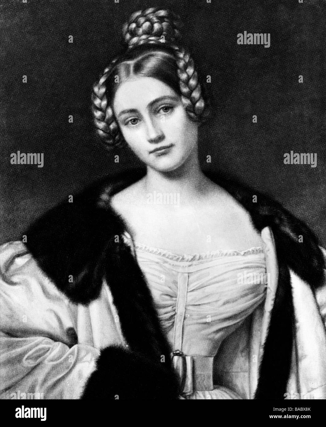 Holnstein, Caroline von, 8.5.1815 - 24.7.1859, Gräfin, halbe Länge, Gemälde von Karl Stieler, 1834, Galerie Der Schönheiten, Schloss Nympenburg, Stockfoto