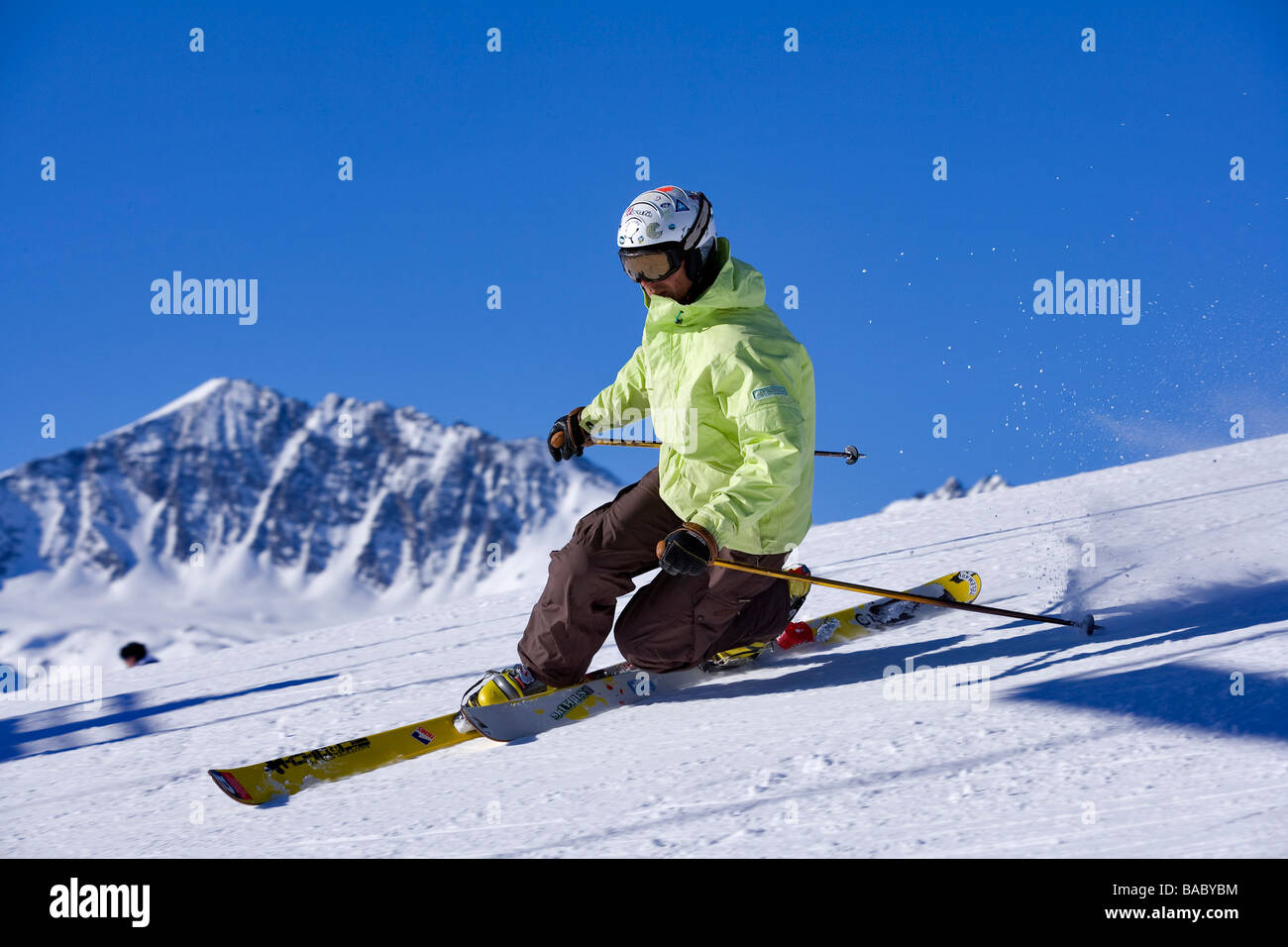 Frankreich, Savoyen, Val D'Isère, Telemark-Skifahren Stockfoto