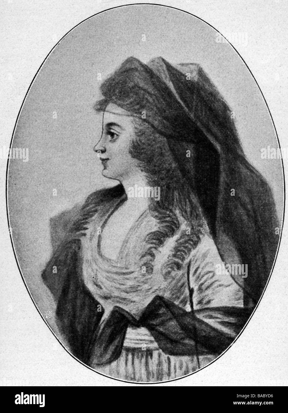 Arnim, Henriette von, 1760-6, halbe Länge, nach zeitgenössischen Pastelltönen, 18. Jahrhundert, Stockfoto