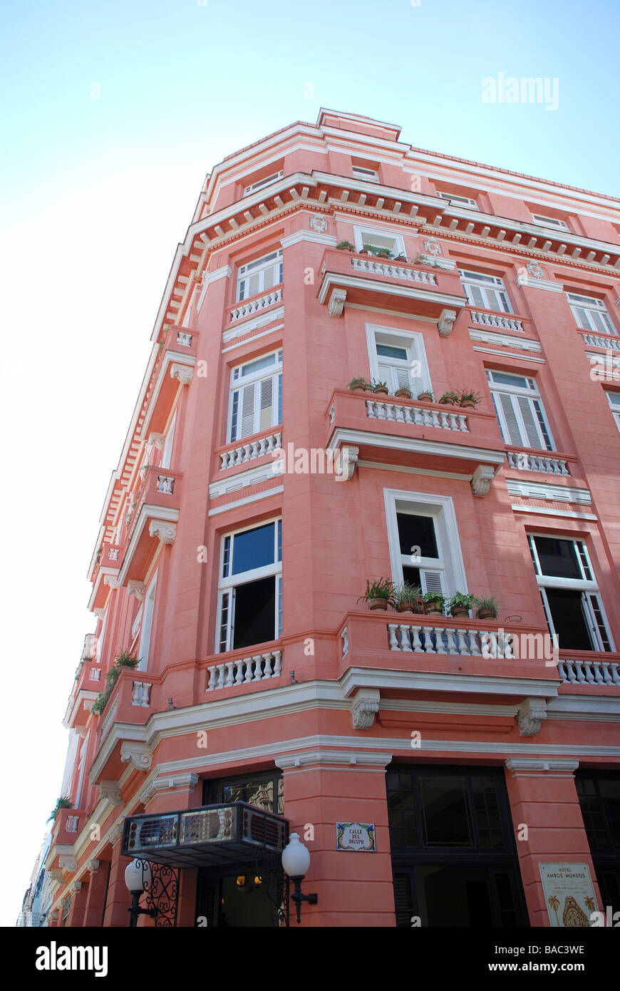Kuba-Havanna Altstadt Bezirk Ambos Mundos der Hemingway Hotel Stockfoto
