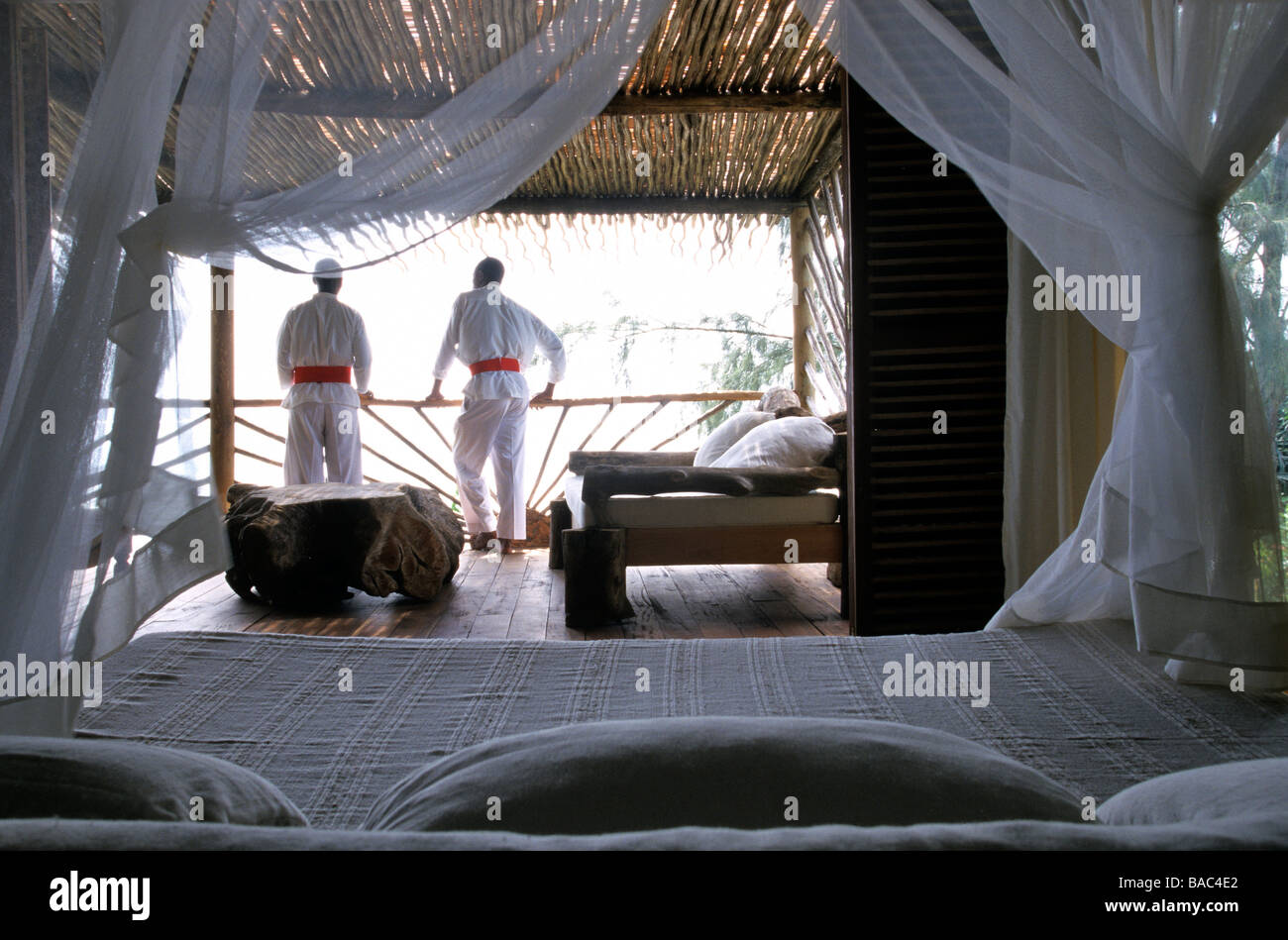 Kenia, Ukunda, Dani Strand, Alfajiri Villen zur Miete bieten Luxus-Standards für Dienstleistungen und Unterkünfte, Villa (Beach Villa) Stockfoto