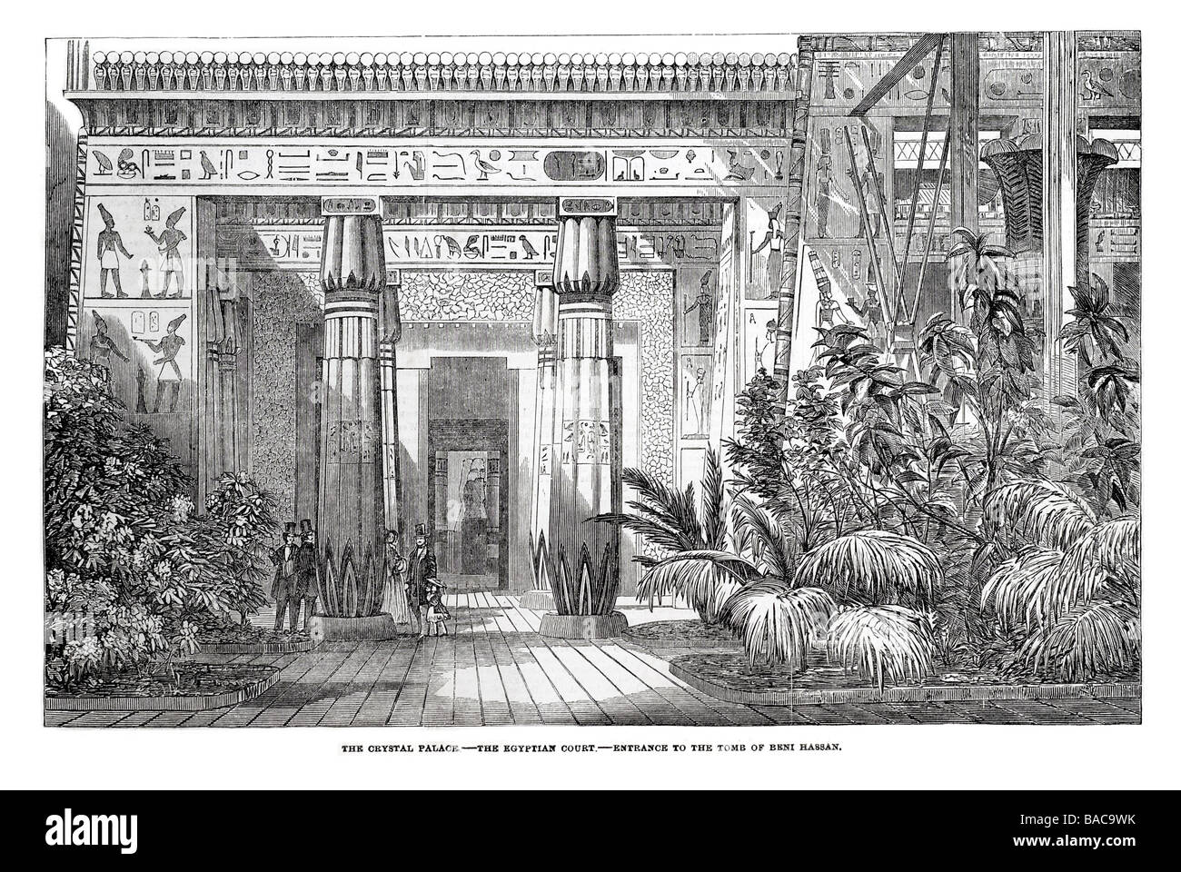 Kristall Palast ägyptischen Gericht Eintritt in die Gräber von Beni Hassan 1854 Stockfoto