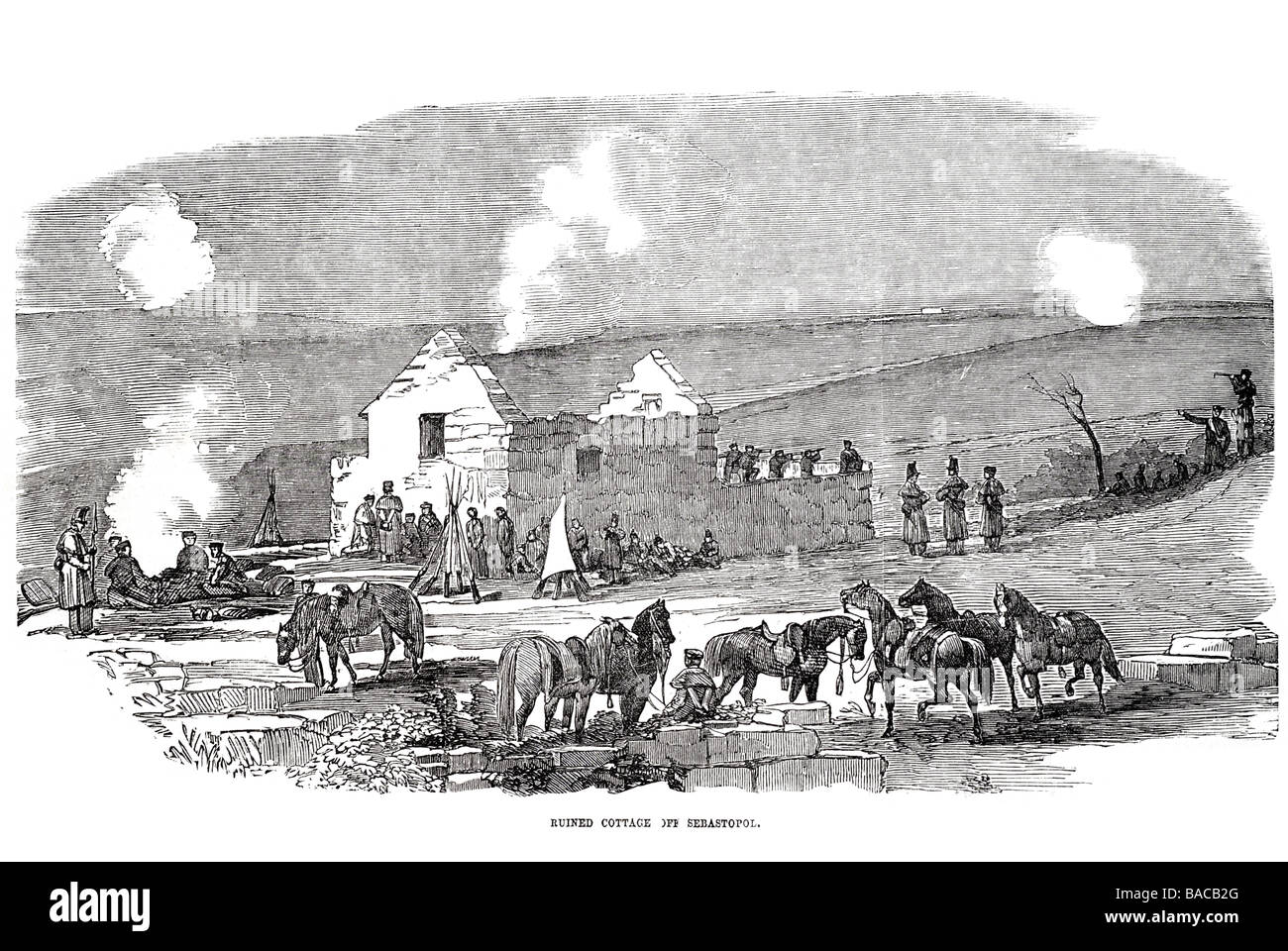 verfallenen Hütte aus Sewastopol 1854 Stockfoto