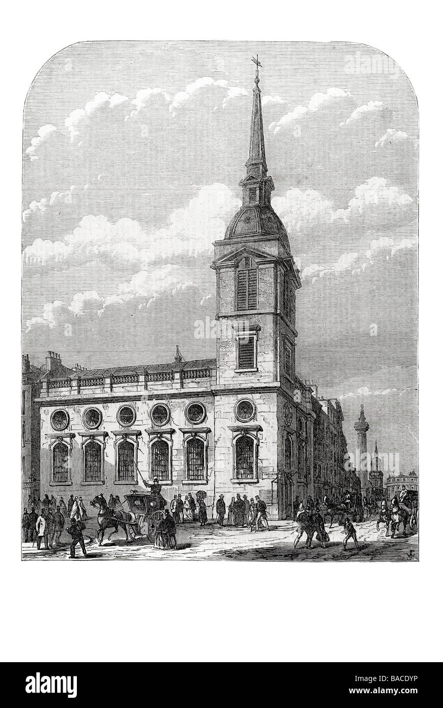 Kirche von St. Benet Gracechurch Street werden abgerissen 1867 Sir Christopher Wren Stockfoto
