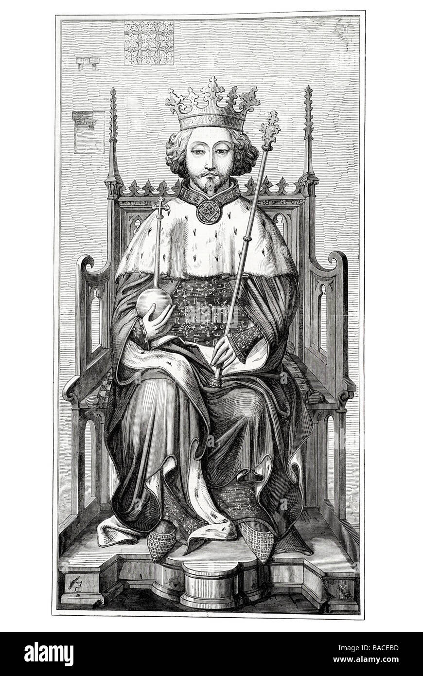 Richard II 1367 1400 König von England Plantagenet Regentschaft Prinz Stockfoto