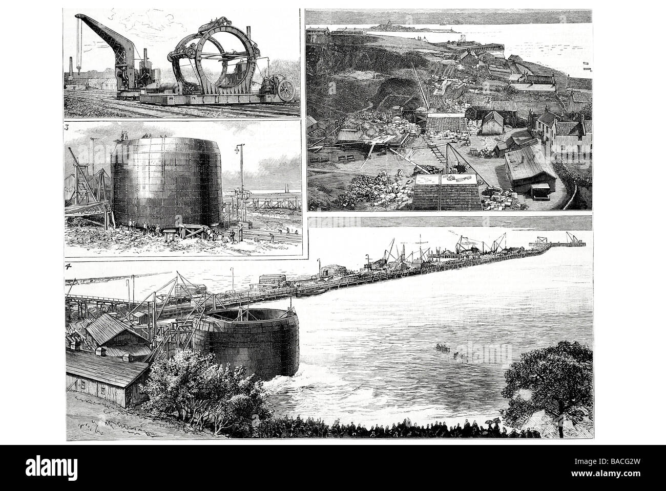 industrielle Dock Yard englischen Hafen Stockfoto