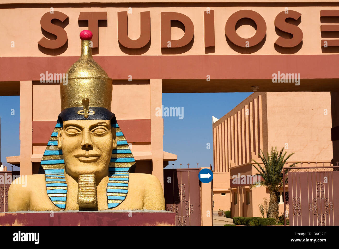 Marokko, großer Süden, Ouarzazate, Eintritt der CLA-Filmstudio Stockfoto