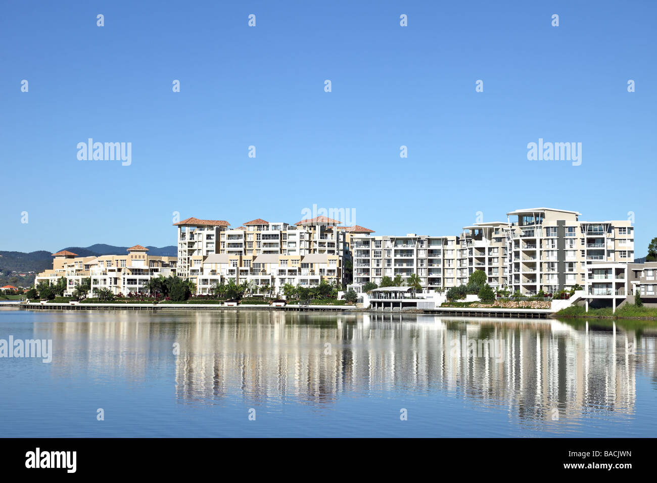 Ferienwohnung am See Stockfoto