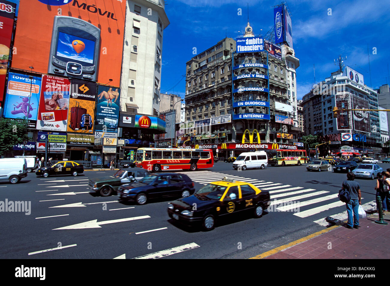Argentinien, Buenos Aires, in der Innenstadt, Juli 9th Avenue Stockfoto