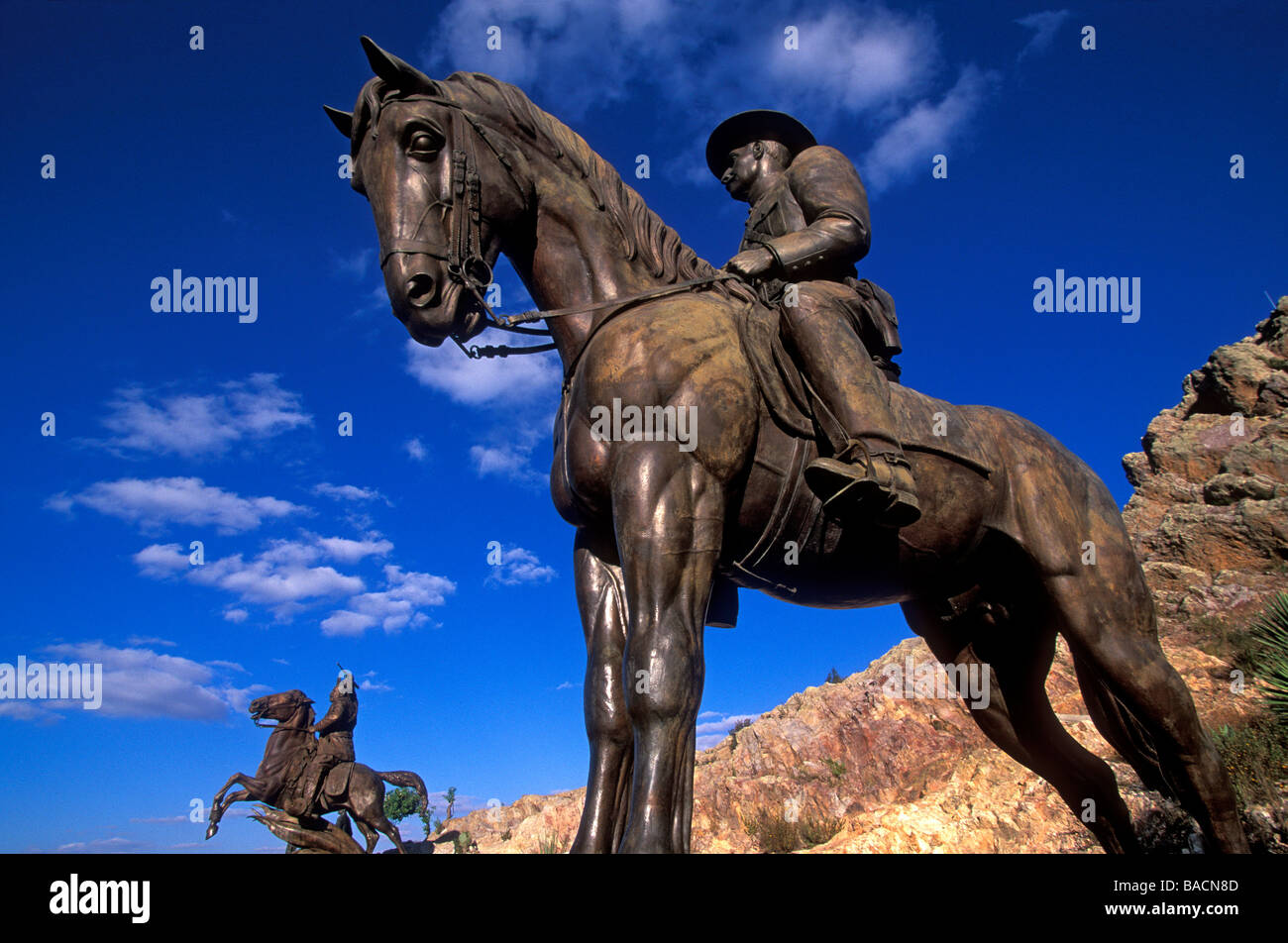 Mexiko, Bundesstaat Zacatecas, Zacatecas Stadt, Weltkulturerbe der UNESCO, Francisco Villa statue Stockfoto