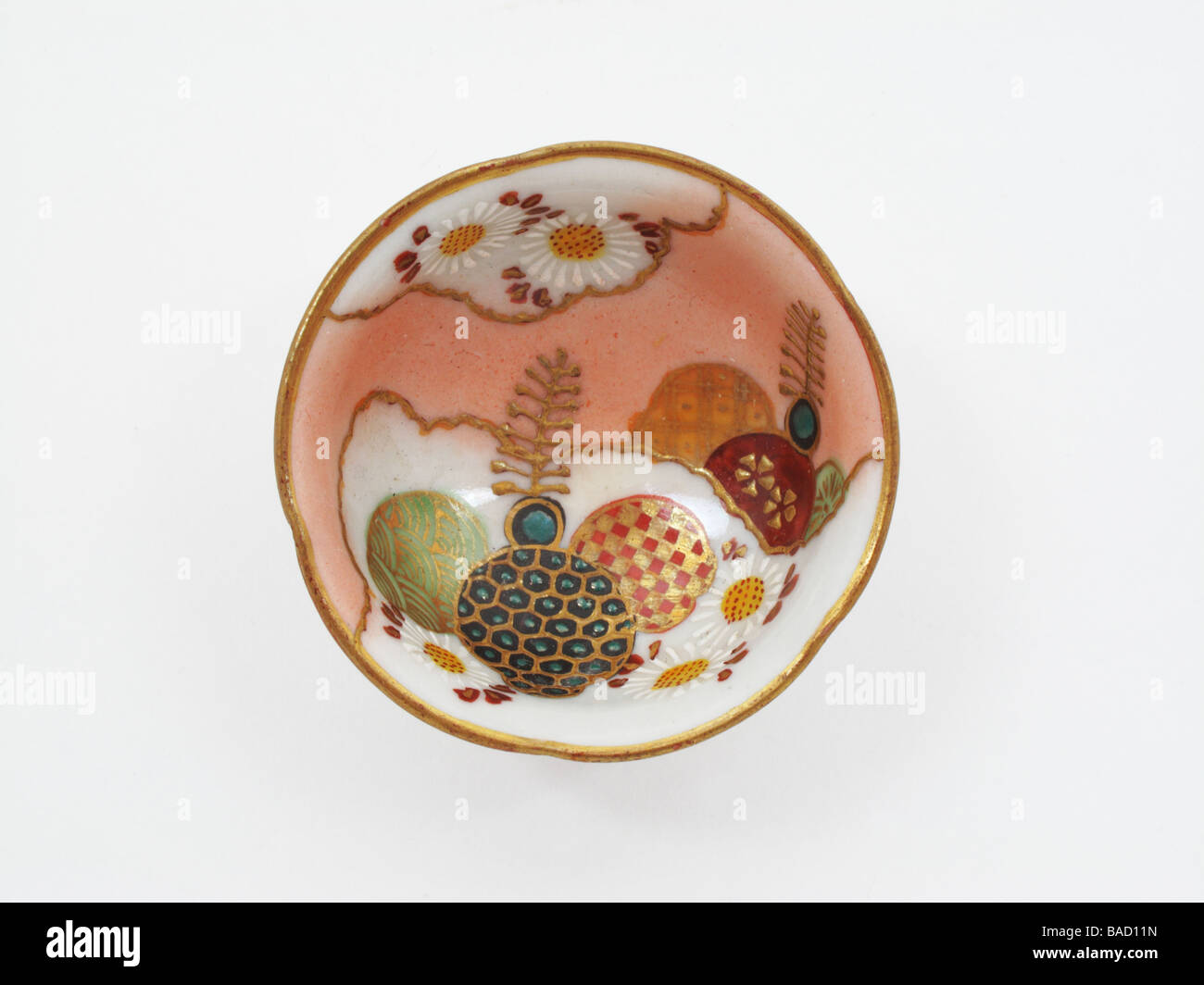 Antike japanische Keramik Willen Porzellantasse Stockfoto