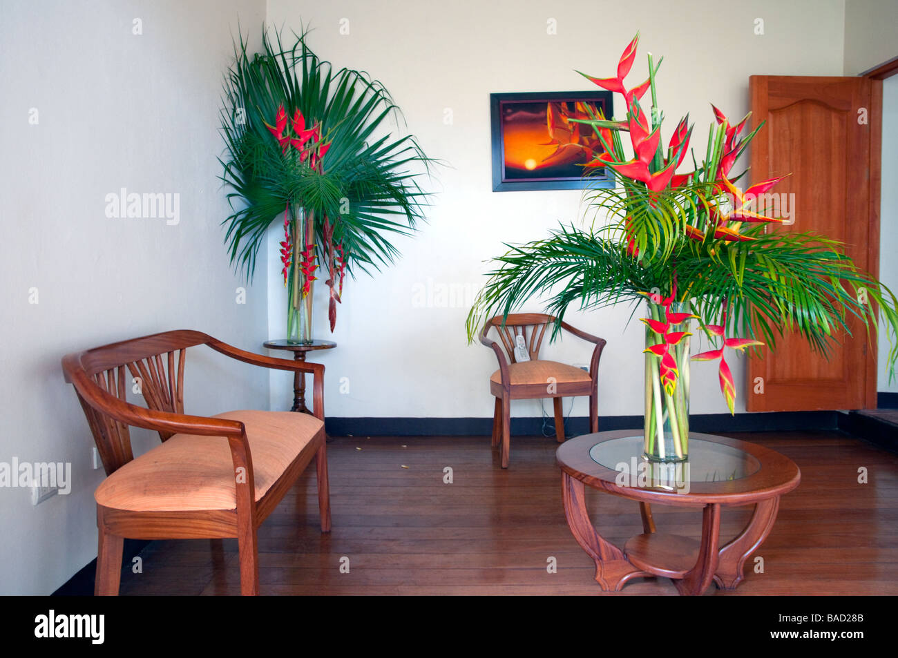 Das Interieur des Restaurants Kapok-Baum im östlichen Costa Rica Mittelamerika Stockfoto