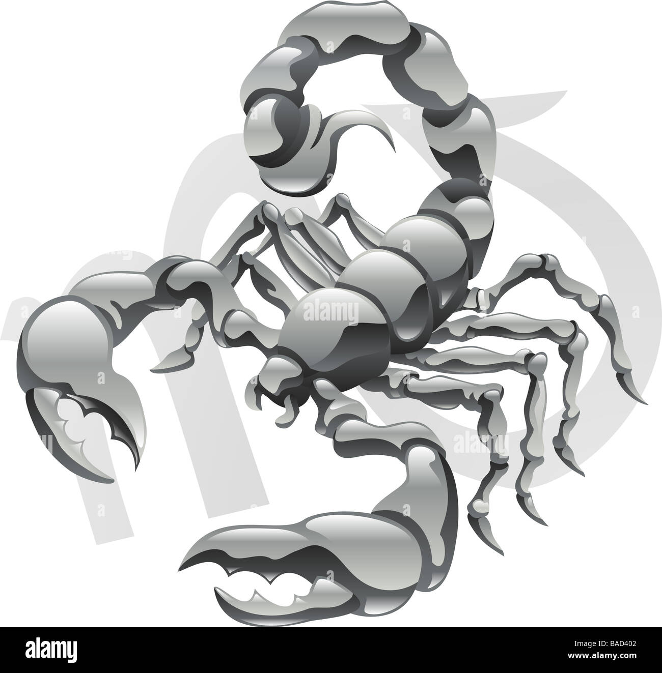 Abbildung repräsentieren Skorpion Skorpion-Sterne oder Geburtsschild enthält das Symbol oder das Symbol im Hintergrund Stockfoto