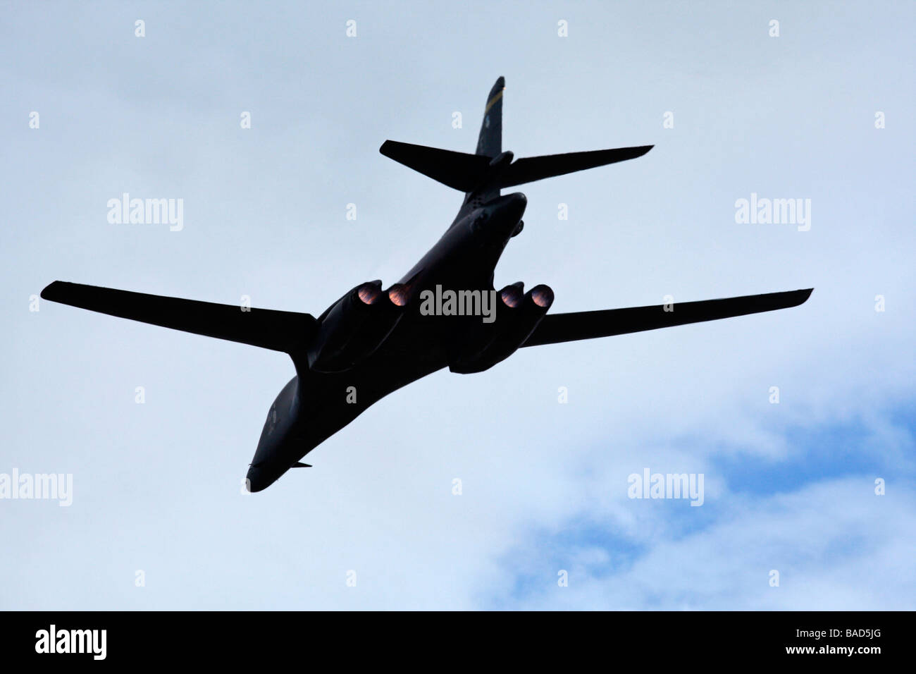 B-1 b Lancer Bomber während des Fluges Stockfoto