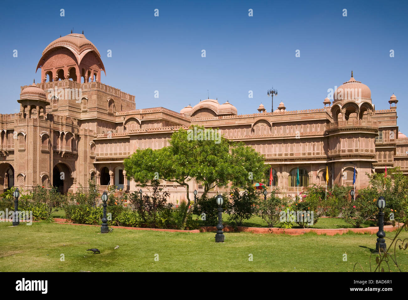 Lallgarh Palace Hotel, Bikaner, Rajasthan, Indien Stockfoto