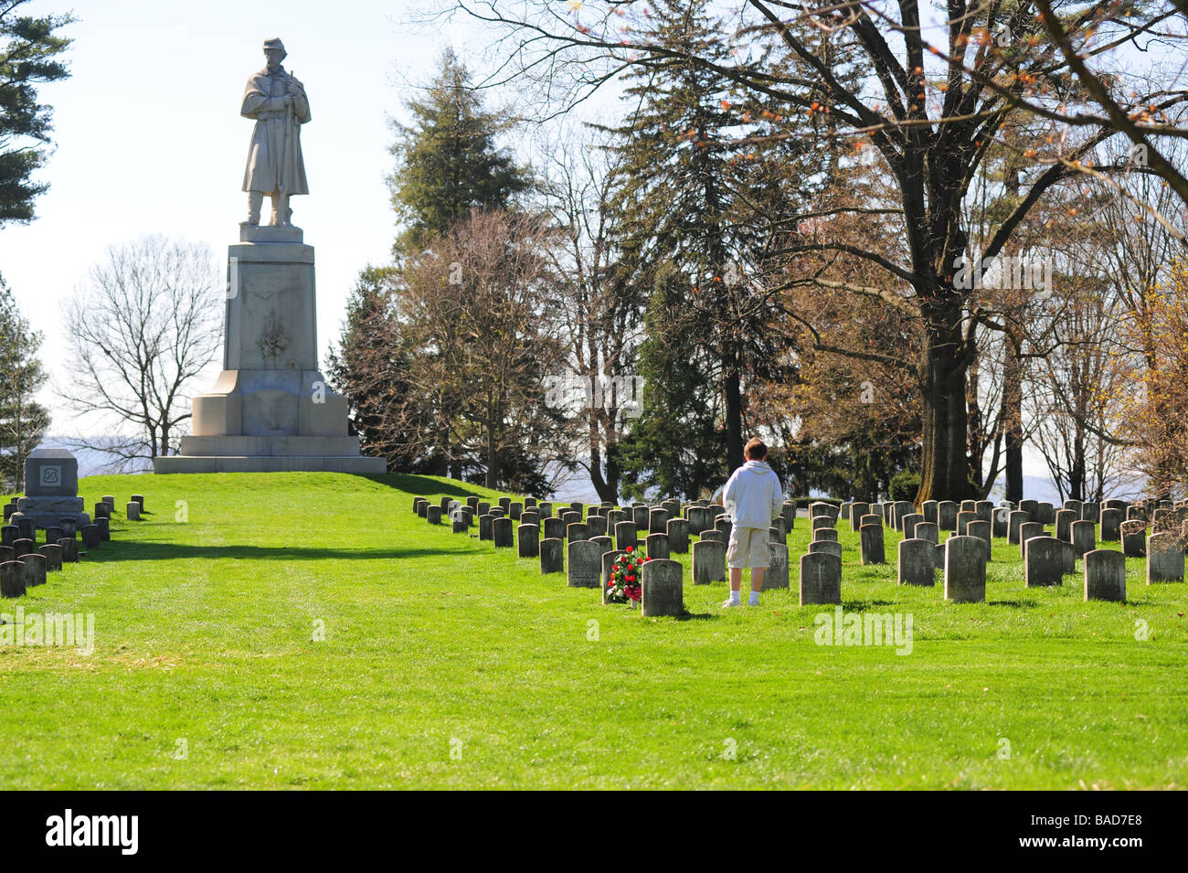 Bürgerkrieg USA Maryland Washington County Antietam National Battlefield National Park Service National Cemetery Stockfoto