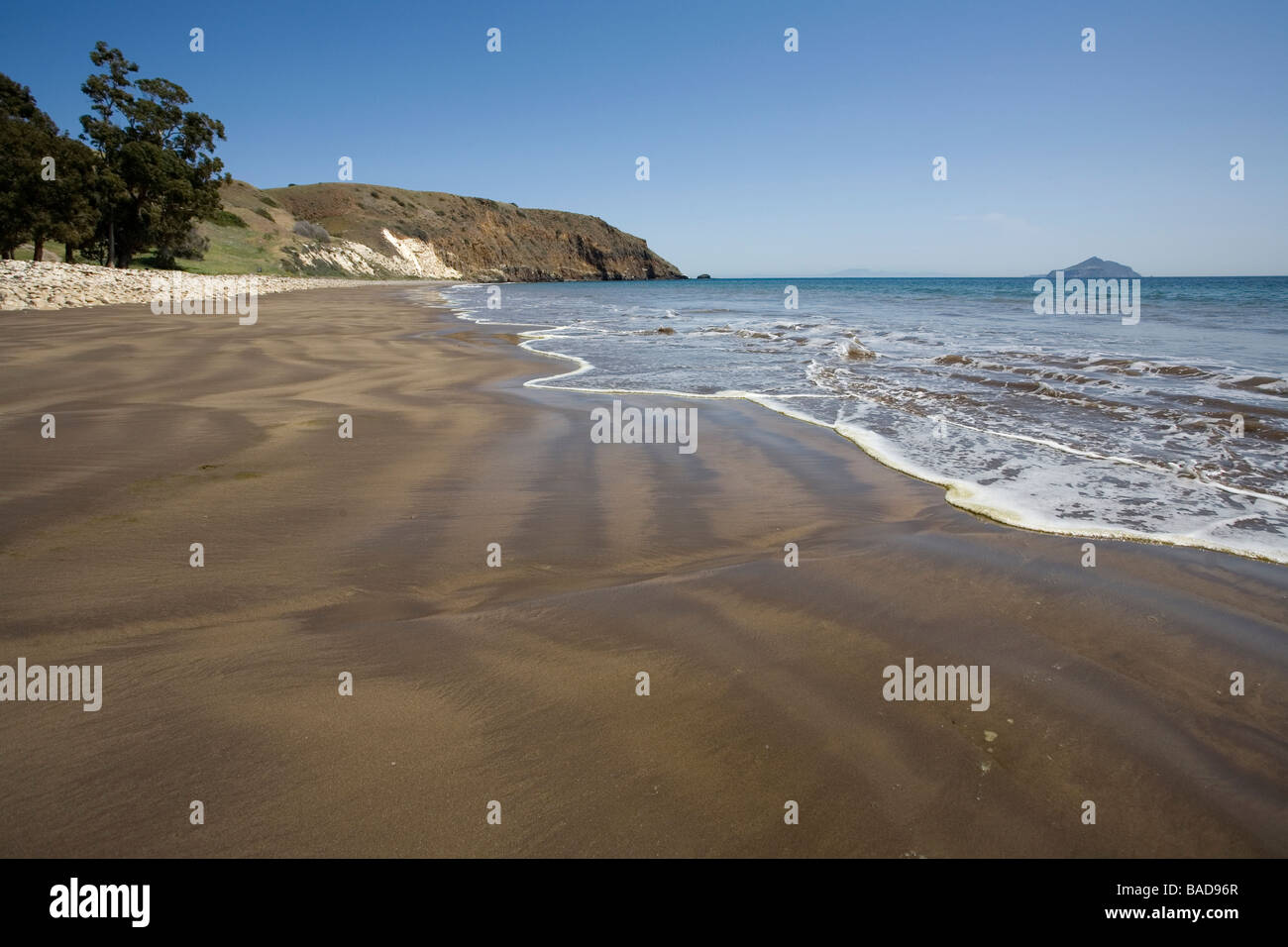 Strand von Smugglers Cove, Insel Santa Cruz, Channel Islands Nationalpark, Kalifornien Stockfoto