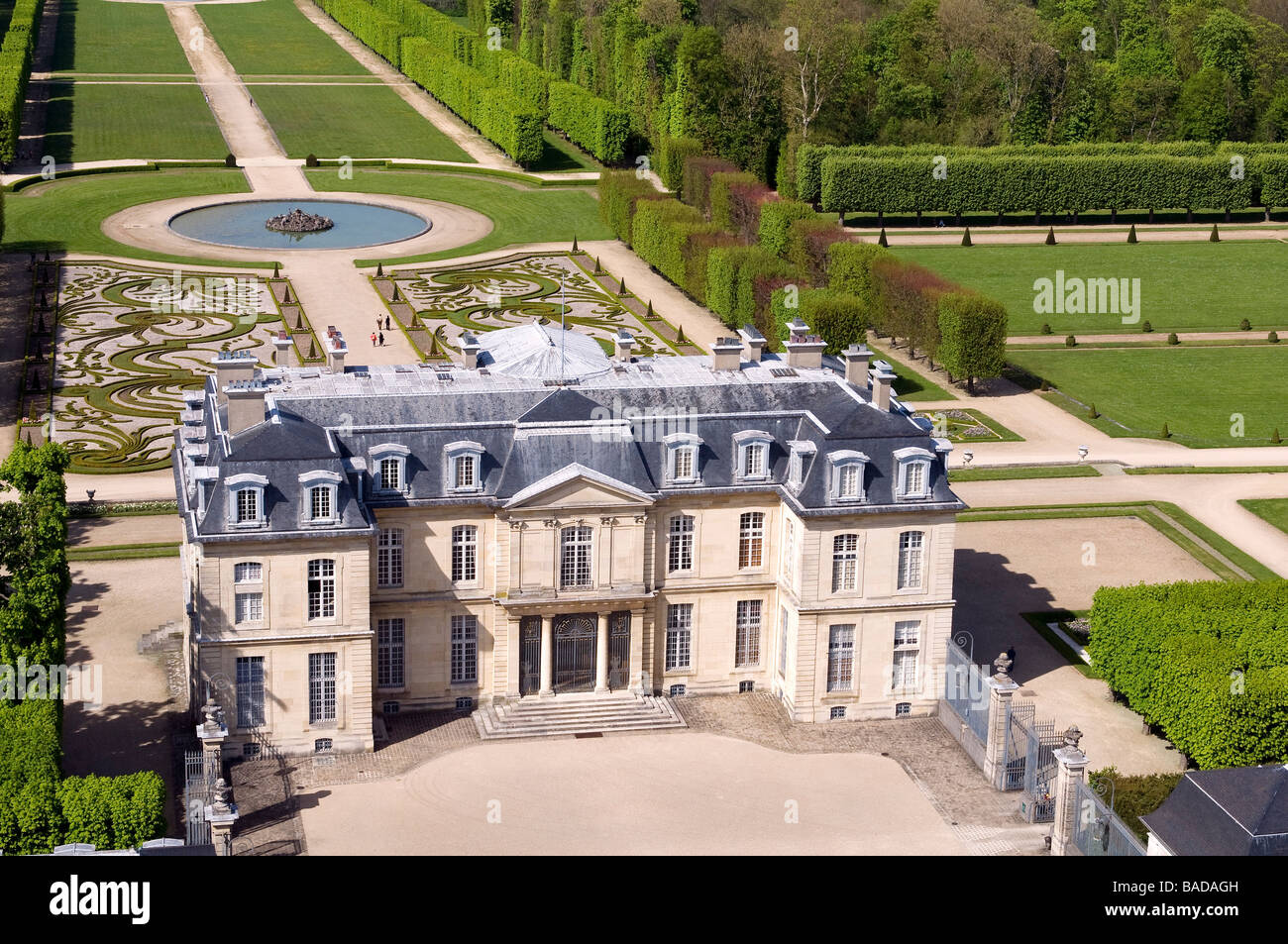 Frankreich Seine Et Marne Champs Sur Marne Das Schloss Luftbild Stockfotografie Alamy
