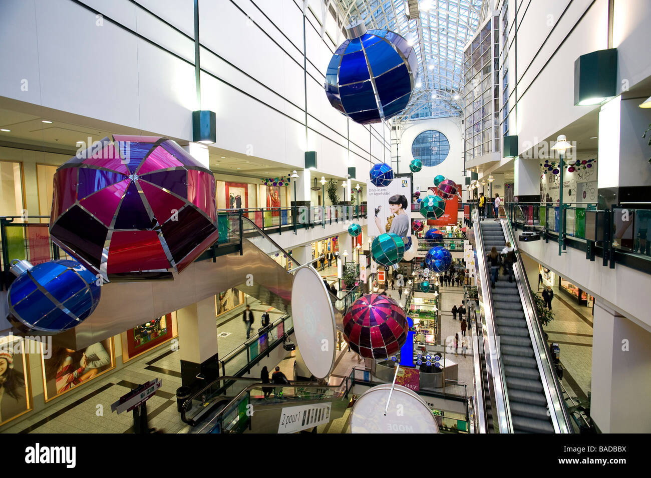 Kanada, Provinz Quebec, Montreal, die unterirdische Stadt, Eaton Shopping-Center und seine Weihnachtsschmuck Stockfoto