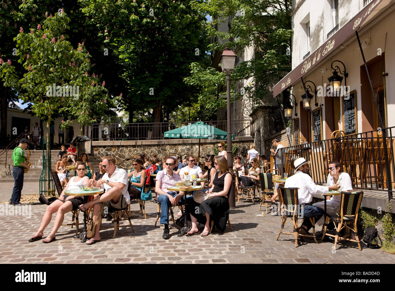 Frankreich, Paris, Montmartre-Hügel, Au Relais Restaurant De La Butte Stockfoto