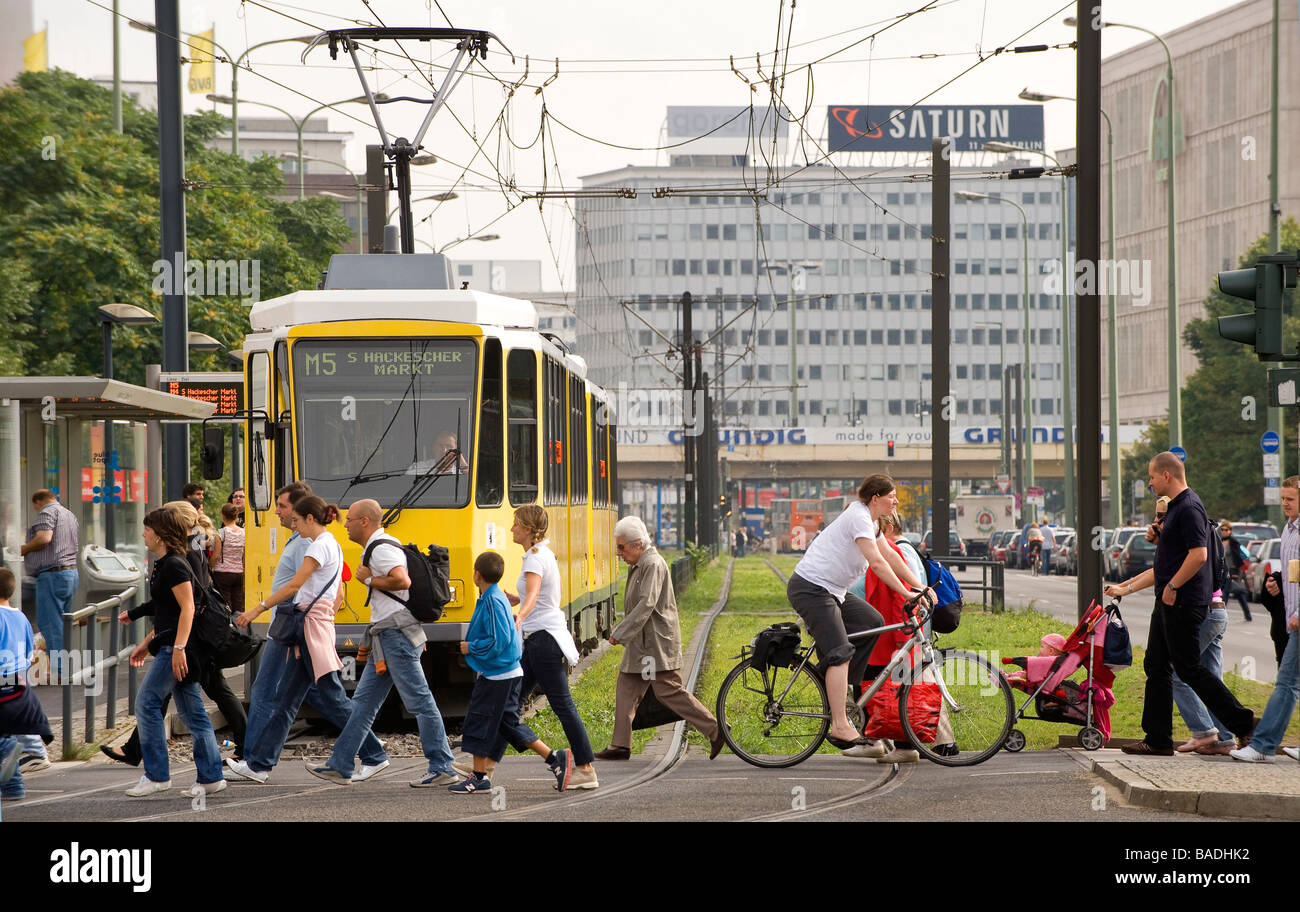 Allemagne, Berlin, Mitte oder Bezirk Berlin-Mitte, Straßenbahn Stockfoto