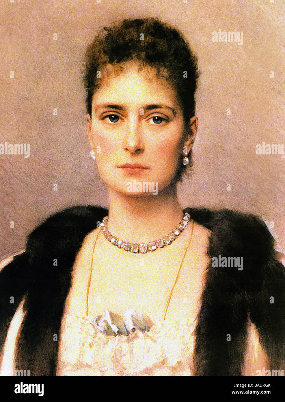 ALEXANDRA FEODOROVNA (1872-1918) als Prinzessin von Hessen kurz vor ihrer Heirat mit Zar Nicholas II im November 1894 Stockfoto