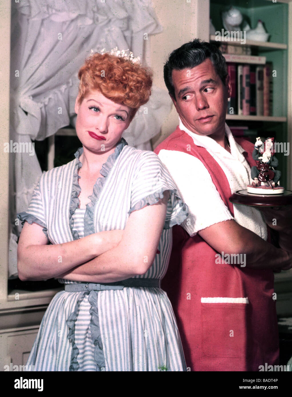 LUCILLE BALL und Desi Arnez auf ihrer US-TV-show Stockfoto