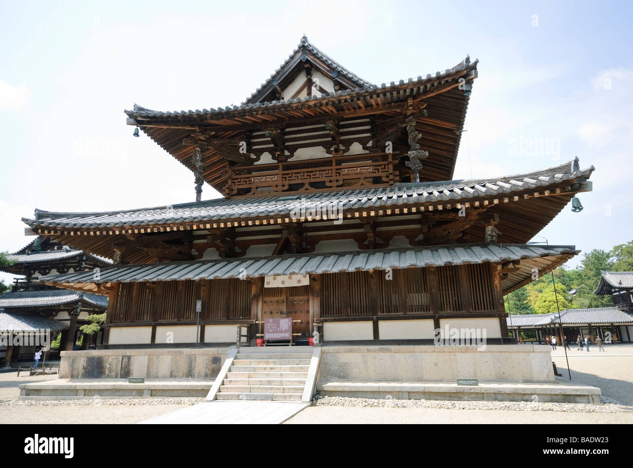 Die Kondo (Haupthalle) des Sai-in Teils des Horyu-Ji-Tempel. Nara Präfektur, Japan. Stockfoto