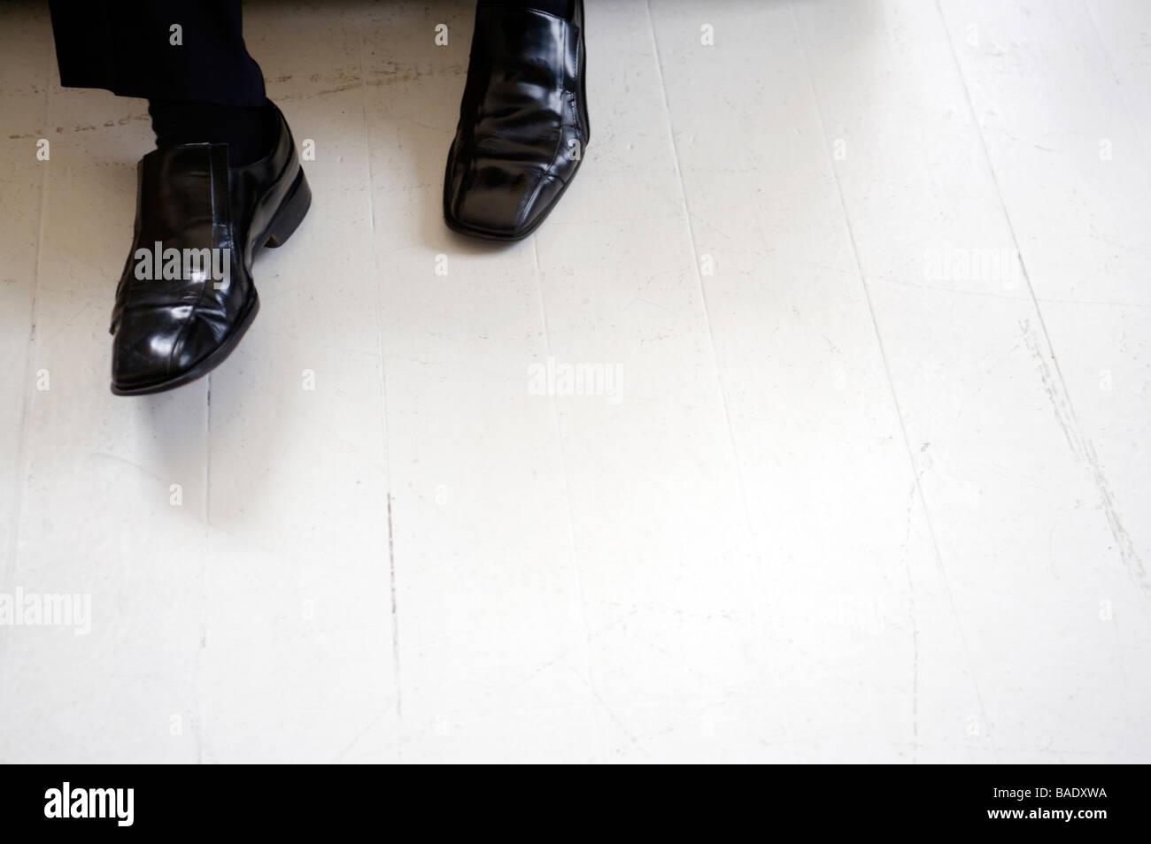 schwarze Schuhe Stockfoto