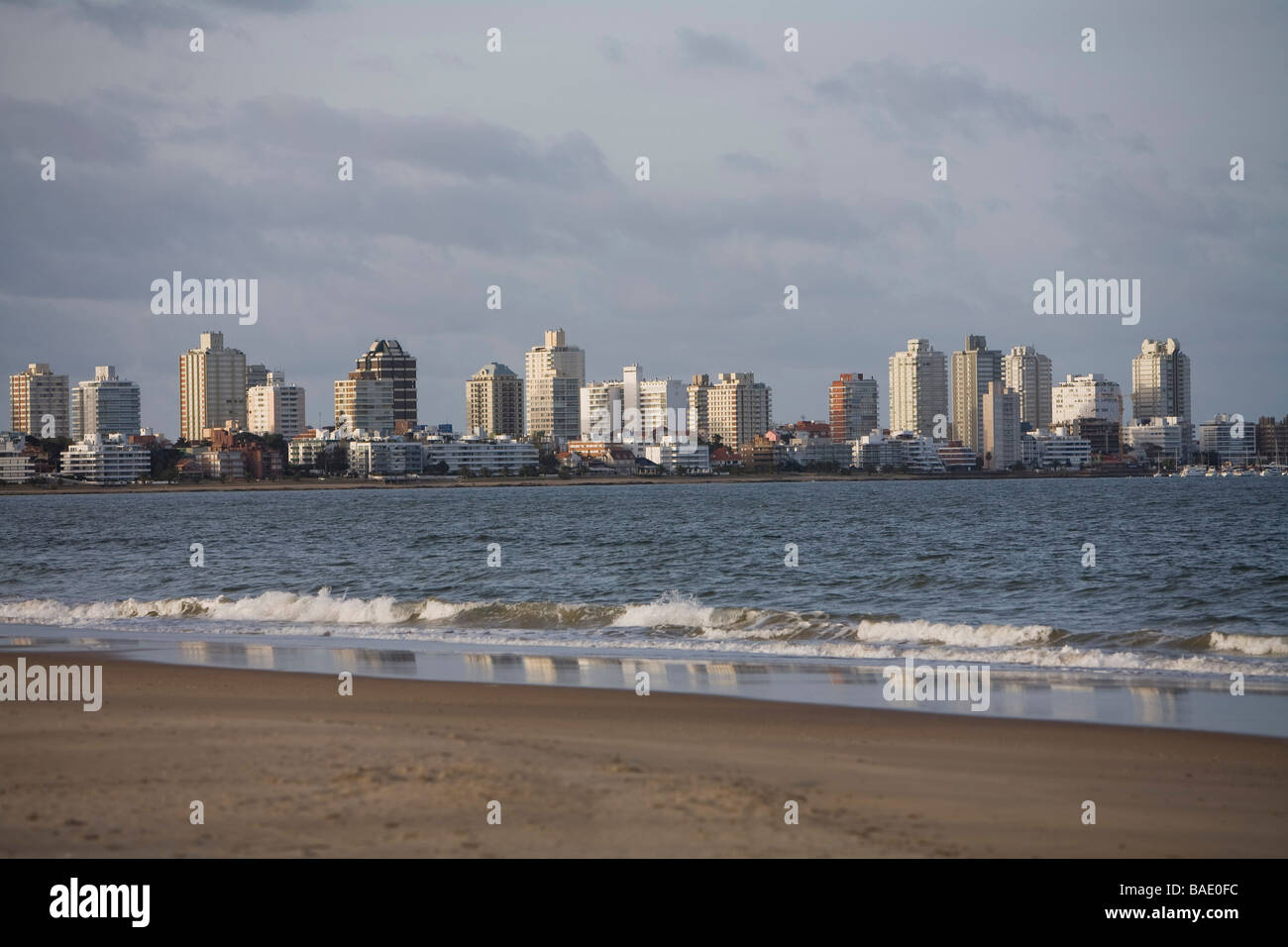 Skyline von Punta del Este, Uruguay Stockfoto
