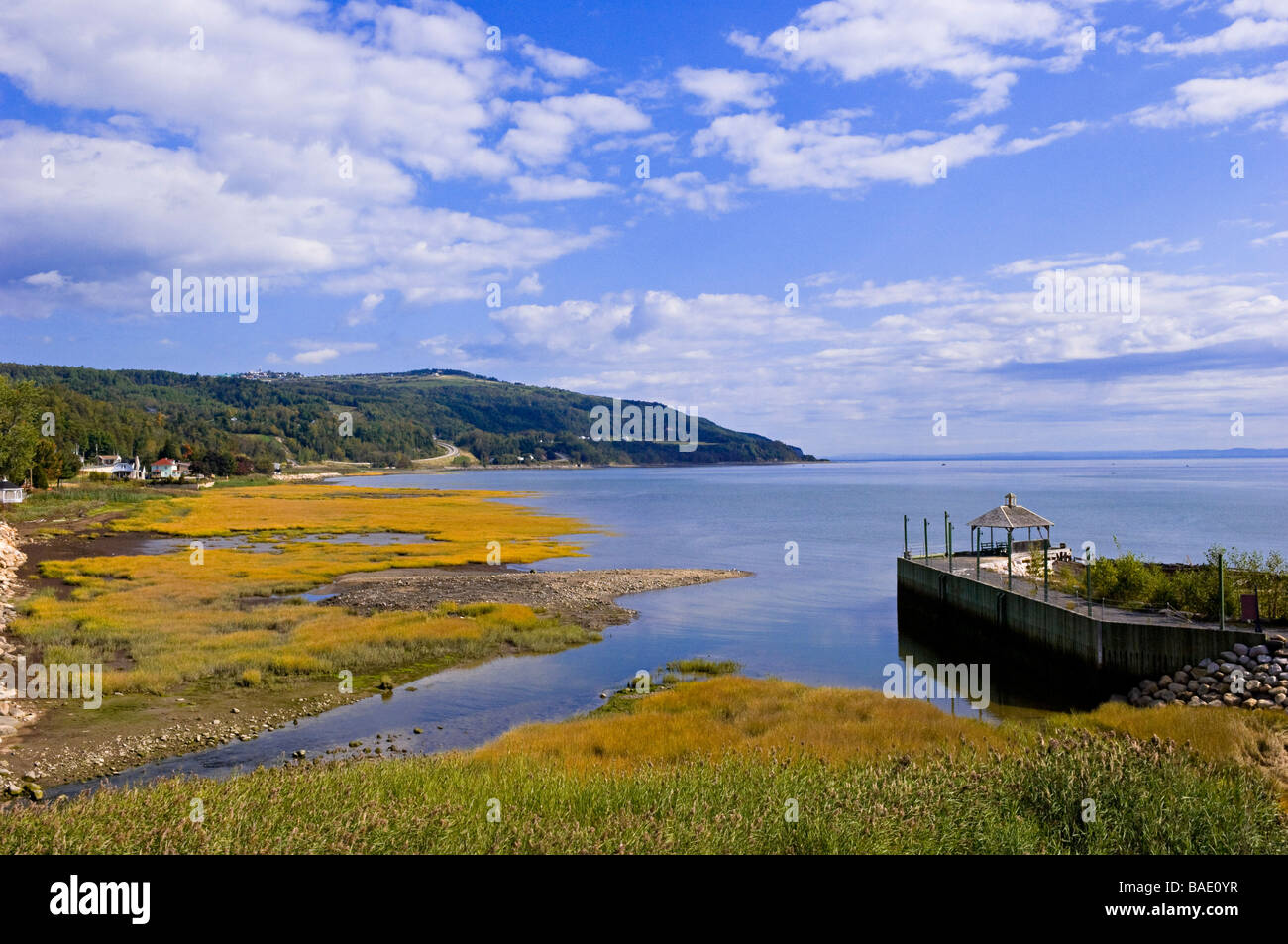 Übersicht der Küstenlinie, Charlevoix, Quebec, Kanada Stockfoto