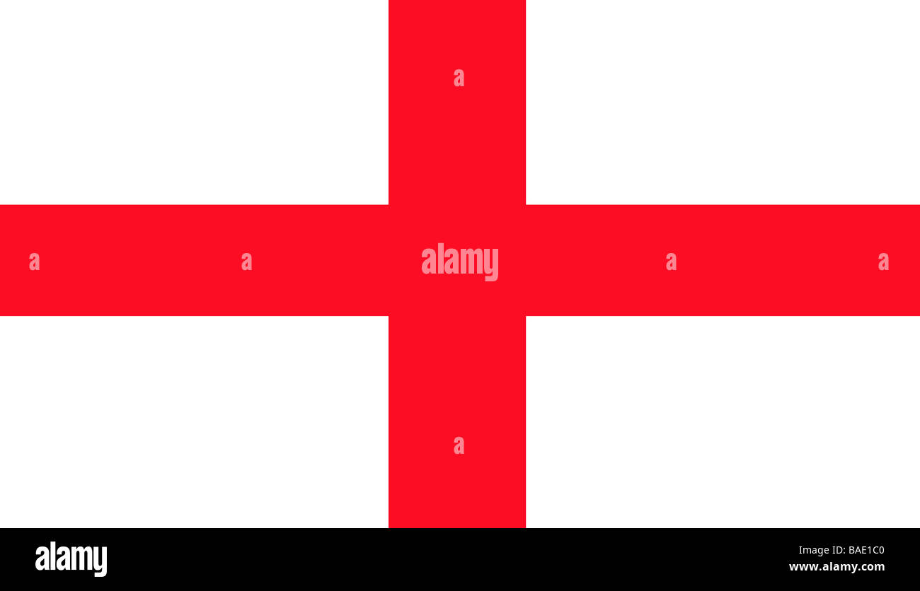 Abbildung der englischen Kreuz des Heiligen Georg Flagge isoliert auf weißem Hintergrund Stockfoto