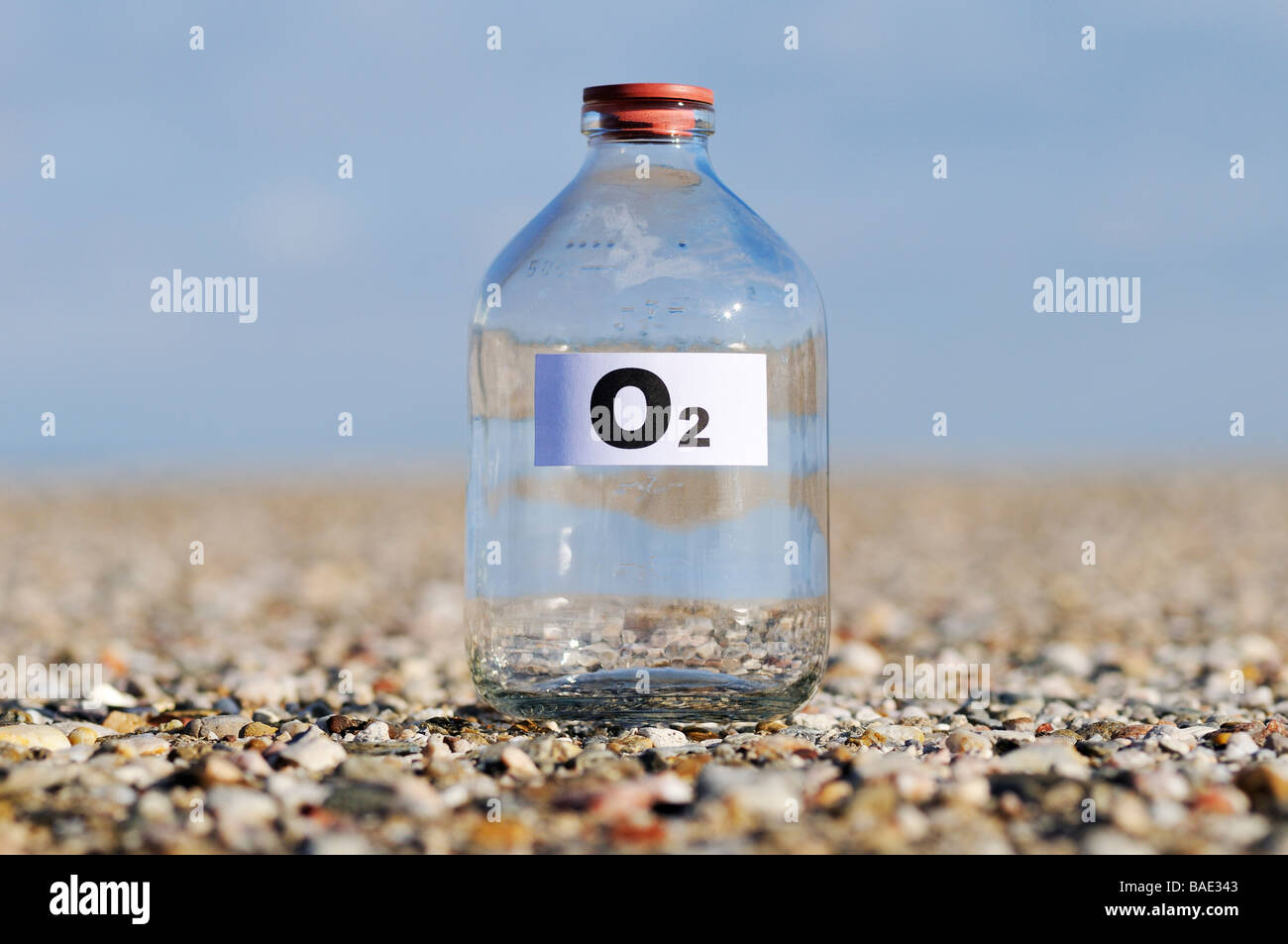 Sauerstoff-Flasche Stockfoto
