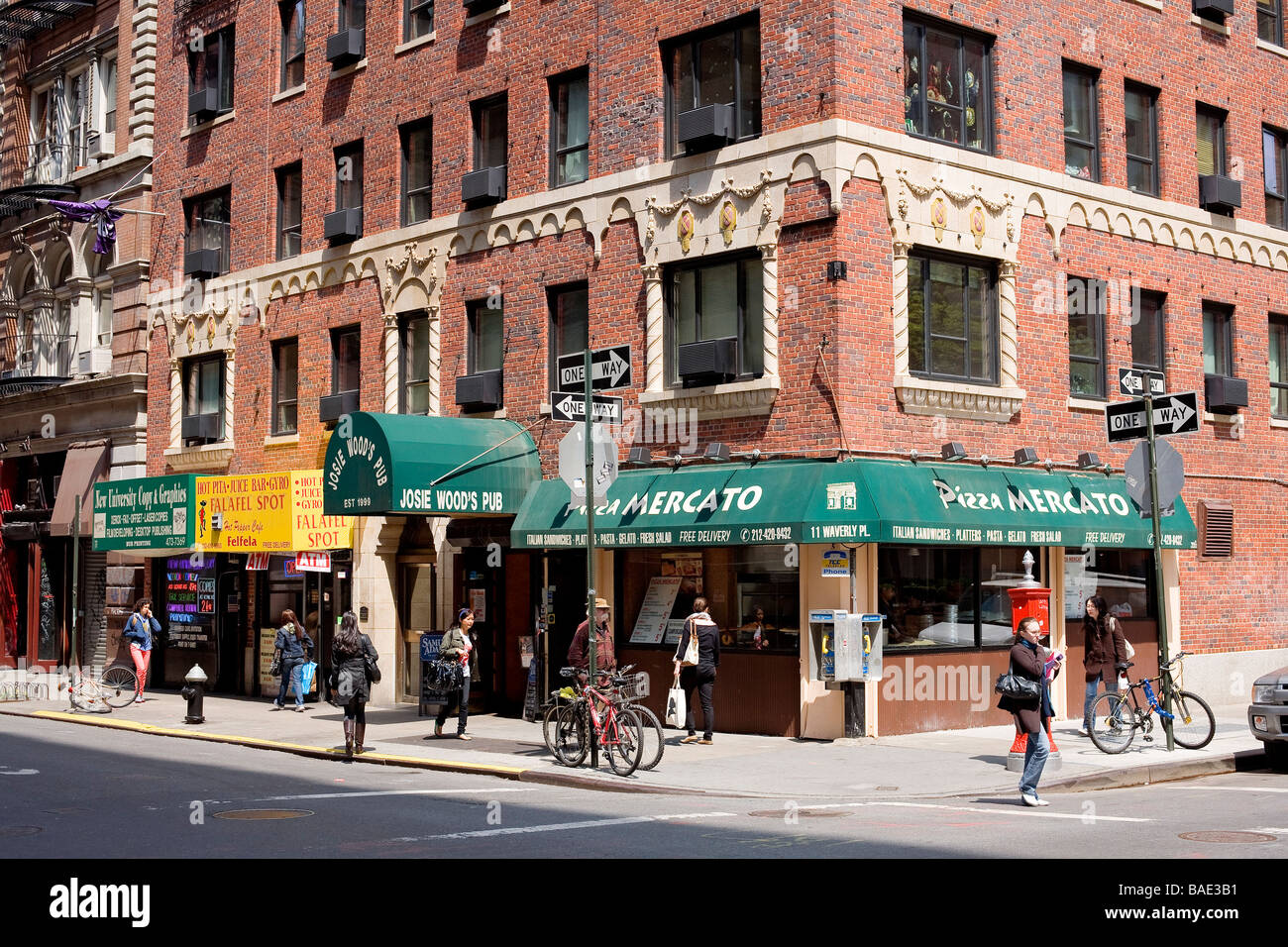 Vereinigte Staaten, New York, Greenwich Village, Waverly Place Stockfoto