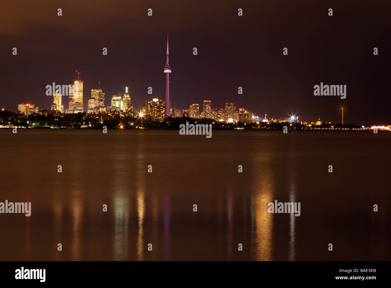 Toronto Skyline bei Nacht, Ontario, Kanada Stockfoto