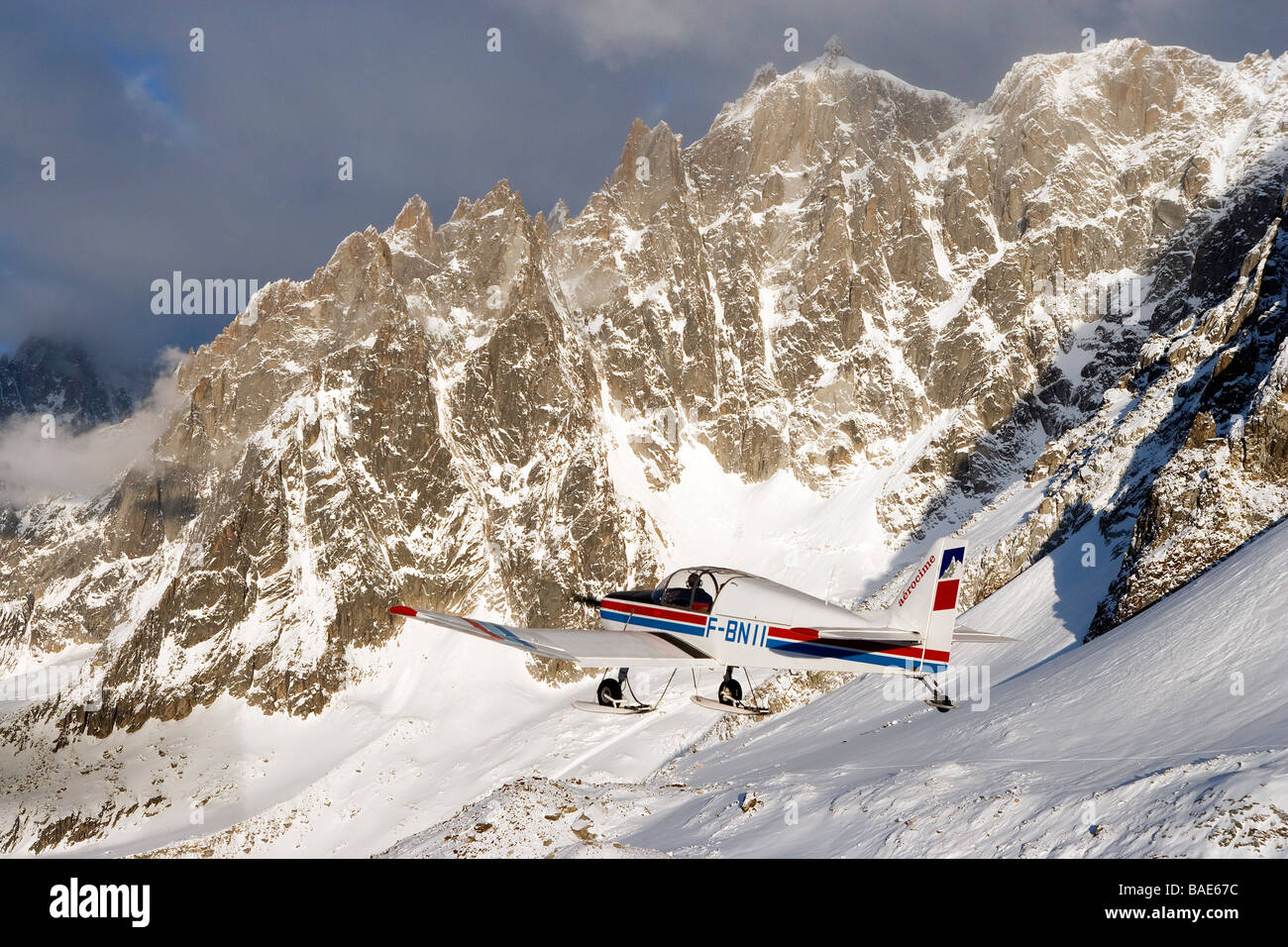 Frankreich, Haute Savoie, Megeve, Mont-Blanc-Massivs, in der Nähe der Aiguilles de Chamonix, Flugzeug aus Aerocime (Luftbild) Stockfoto