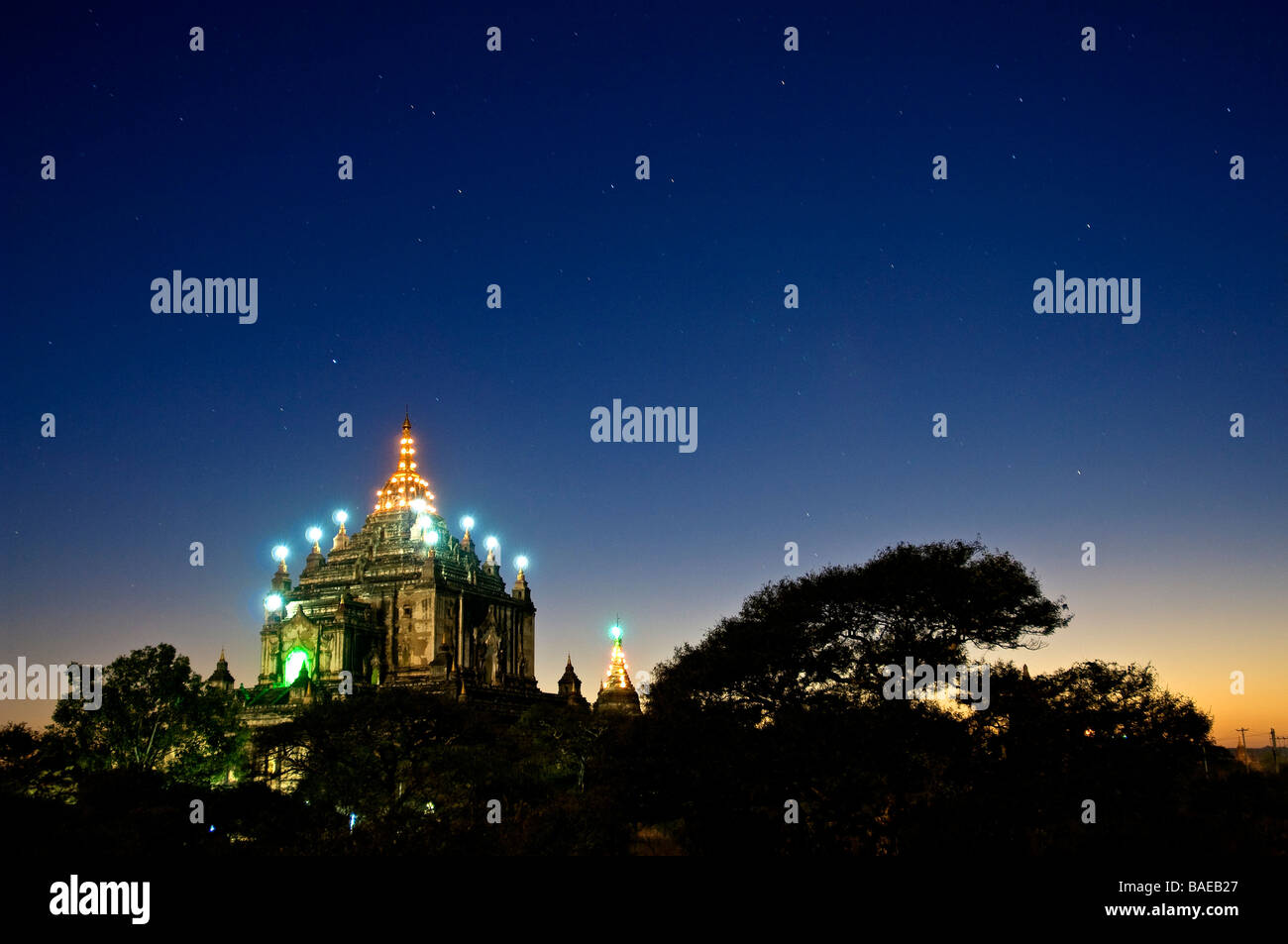 Myanmar (Burma), Old Bagan, Pagode Thatbyinnyu (Pahto Thatbyinnyu) in der Mitte des 12. Jahrhunderts erbaut, Bagan, Mandalay-Division Stockfoto