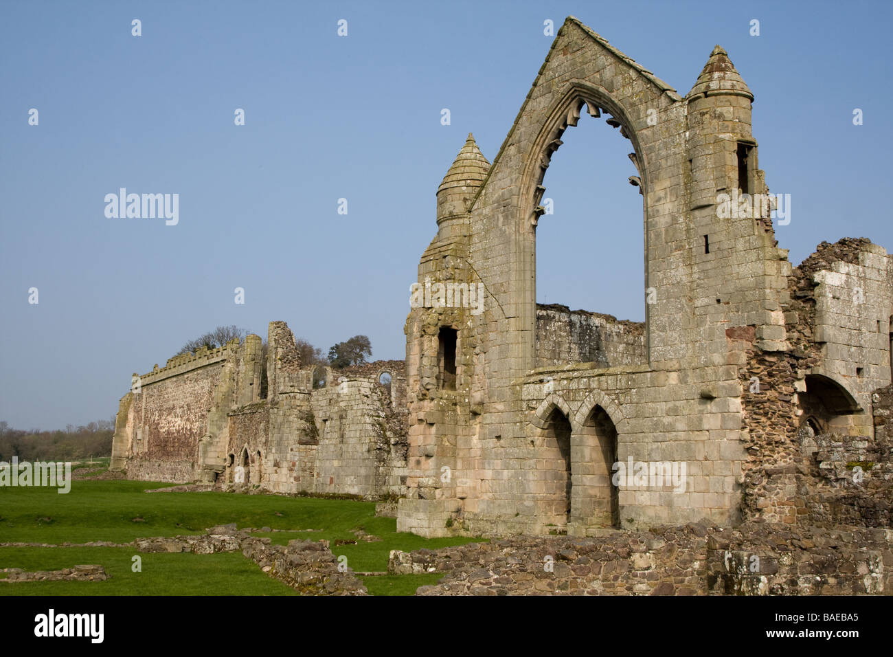 Blick auf Haughmond Abtei in Shropshire, England Stockfoto