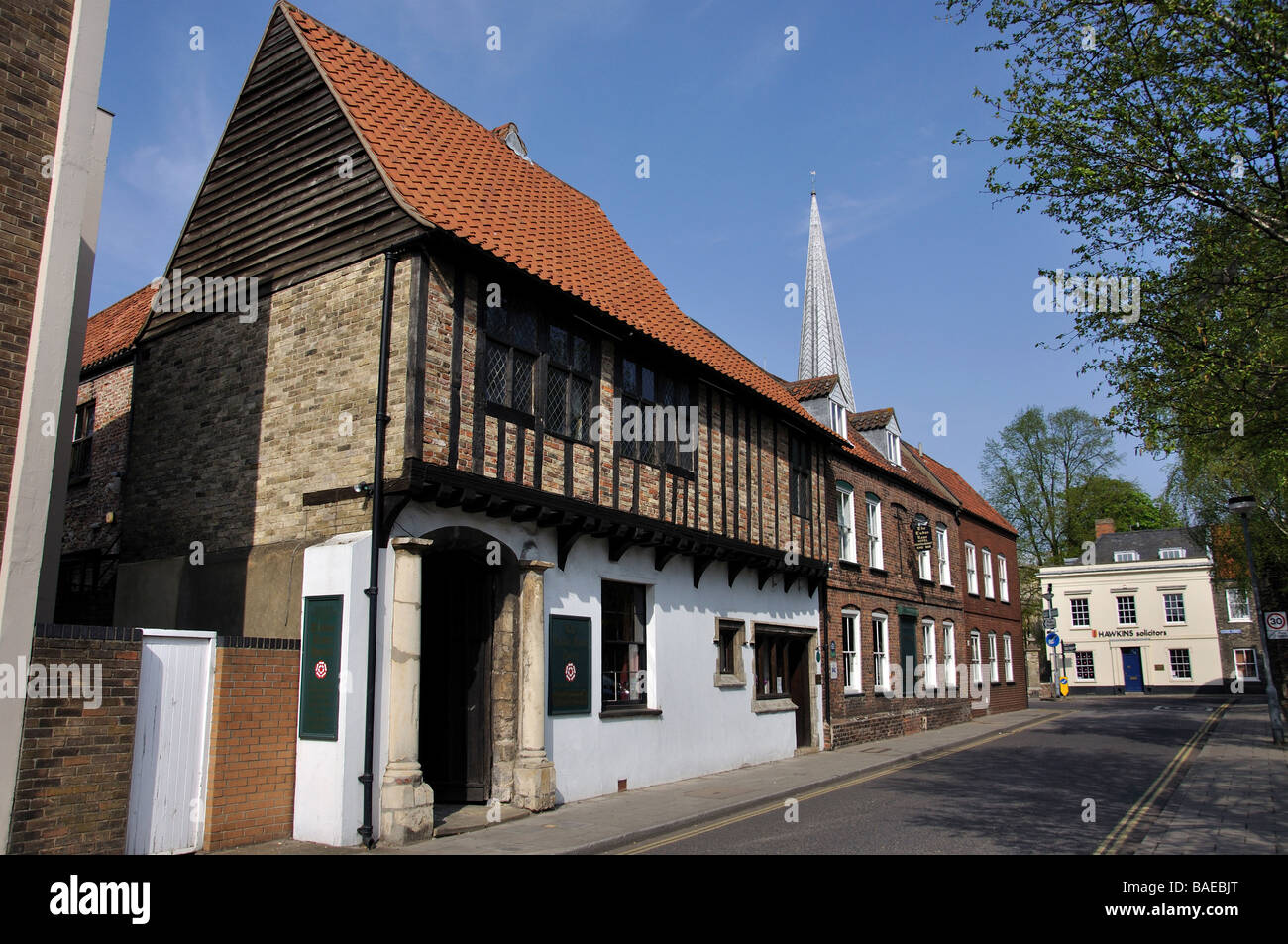 Die Tudor-Rose Hotel, St.Nicholas Street, King's Lynn, Norfolk, England, Vereinigtes Königreich Stockfoto