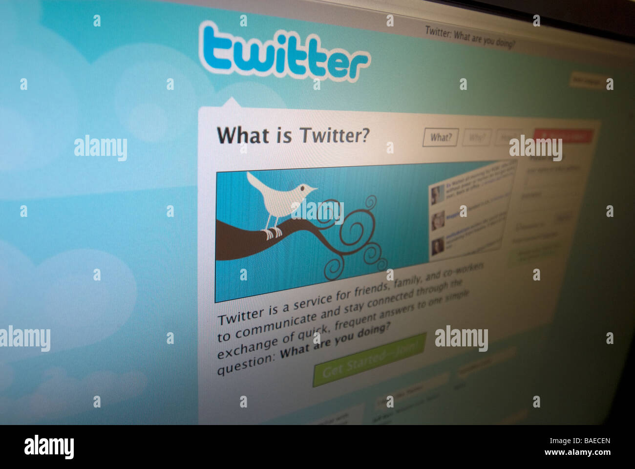 Die beliebten Twitter soziales Networking-Website auf Dienstag, 7. April 2009 Richard B Levine Stockfoto