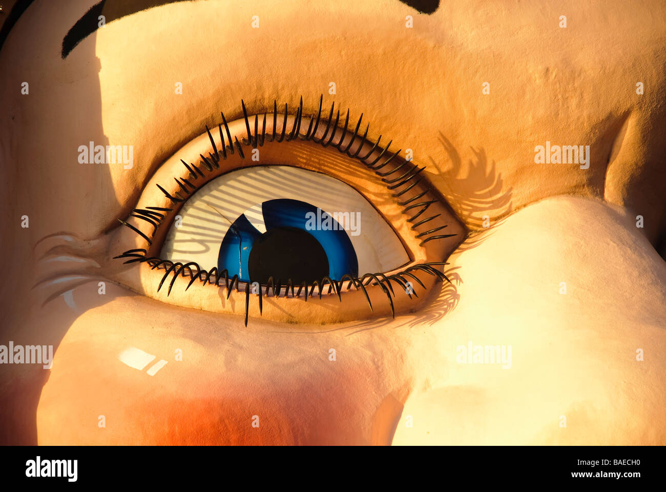 Auge des Gesichts über dem Eingang zum Luna Park, Milsons Point, Sydney, Australien Stockfoto