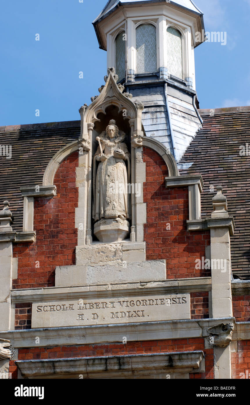 Detail der Royal Grammar School, Worcester, Worcestershire, England, UK Stockfoto