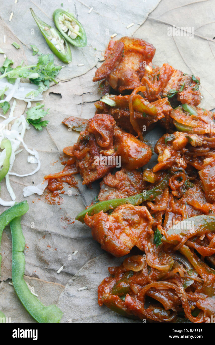 Schweinefleisch trocken ist ein Gericht aus Goa Stockfoto