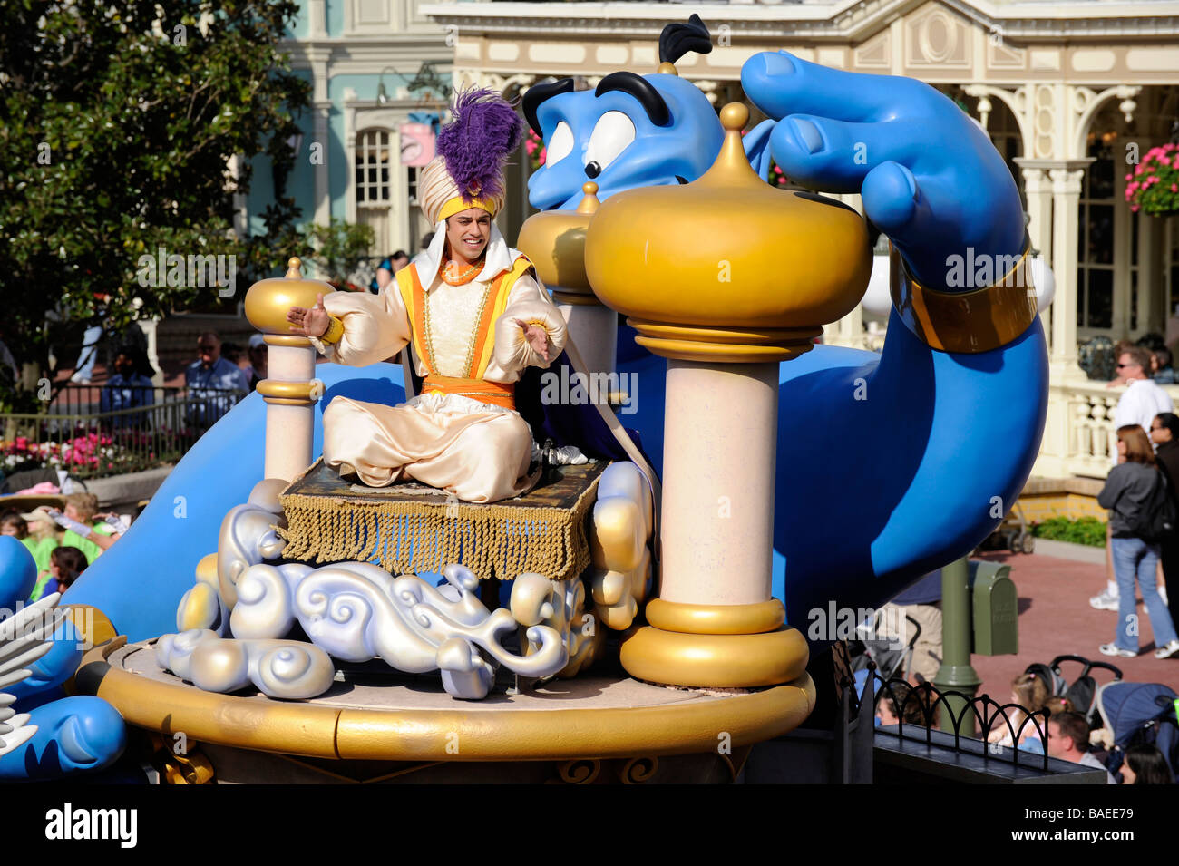 Aladdin in Parade im Walt Disney Magic Kingdom Theme Park Orlando Florida  Central Stockfotografie - Alamy