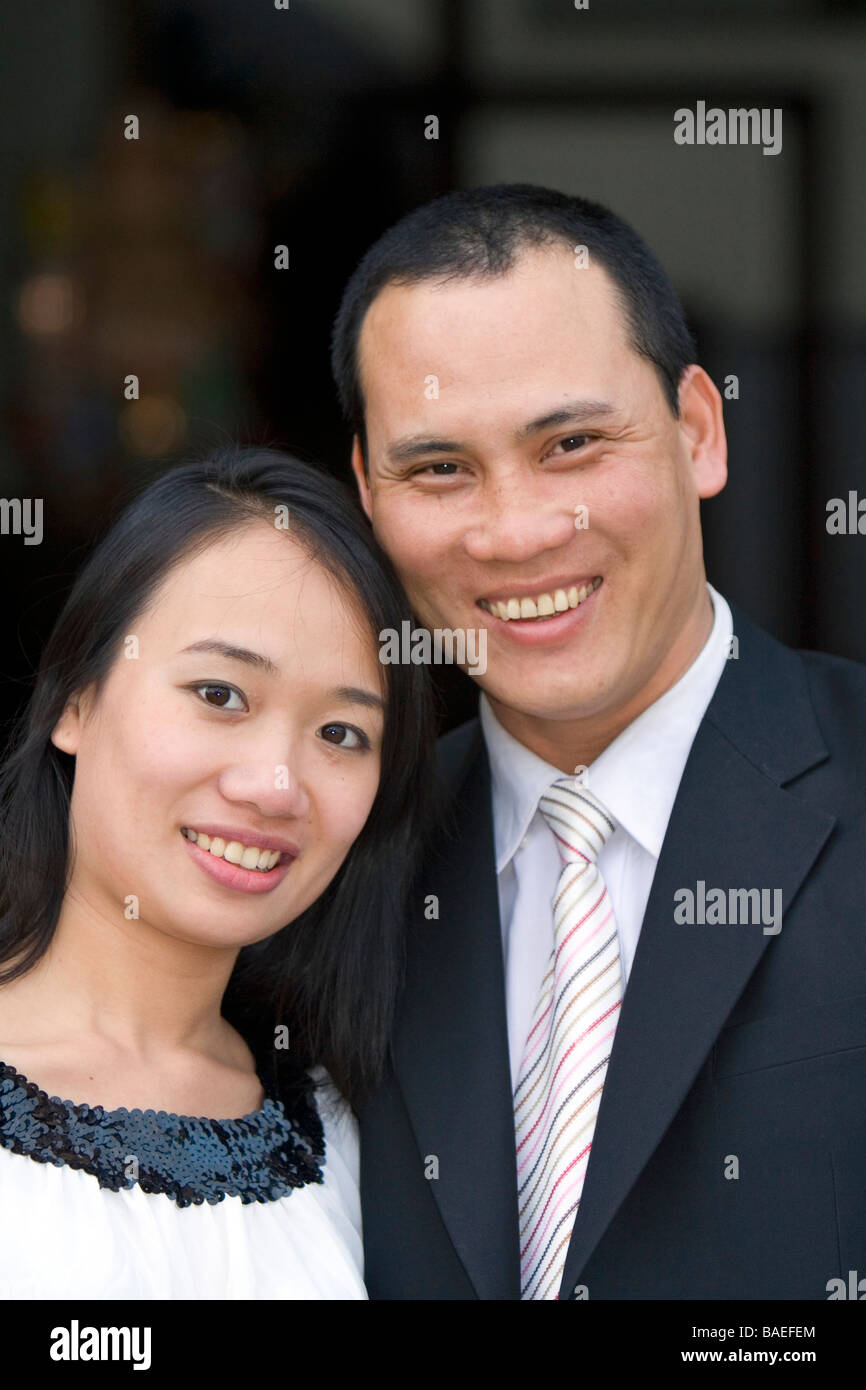 Vietnamesisch Paar in Hue, Vietnam Stockfoto