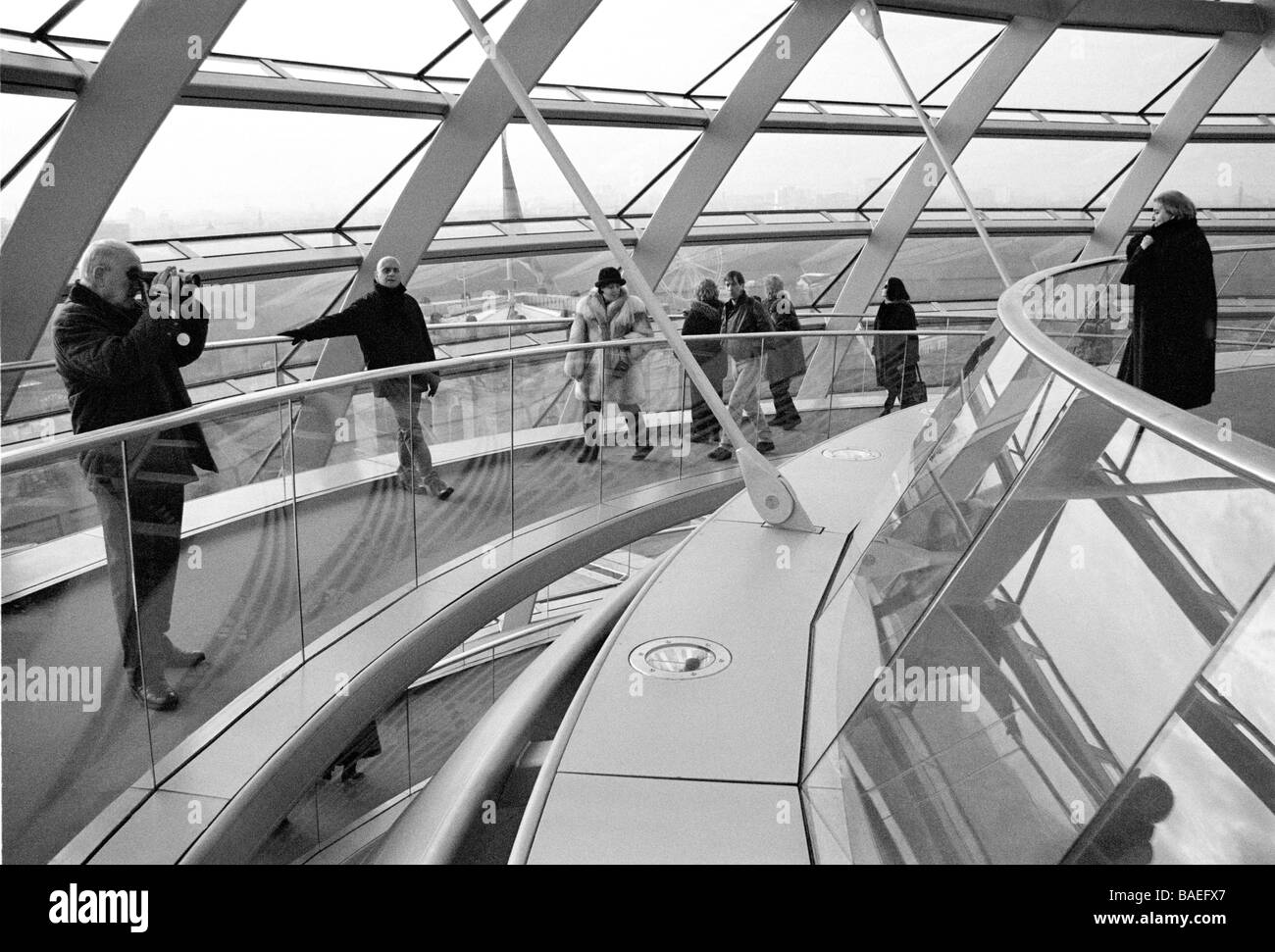 In der Kuppel des Reichstagsgebäudes in Berlin, Deutschland, Europa Stockfoto